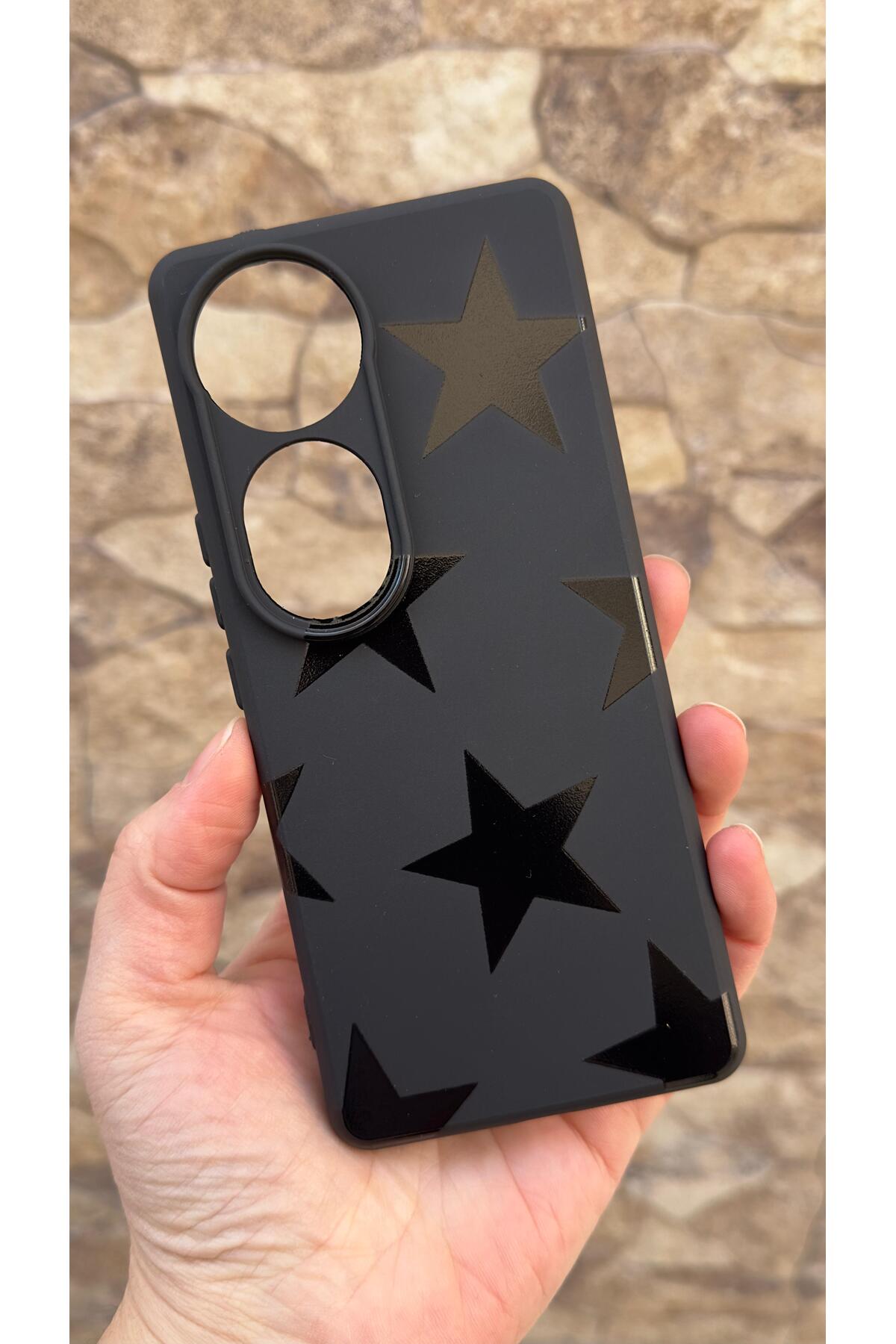 Vivo V40 5G Uyumlu Star Silikon Darbe Emici Klasik Korumalı Rubber Kılıf