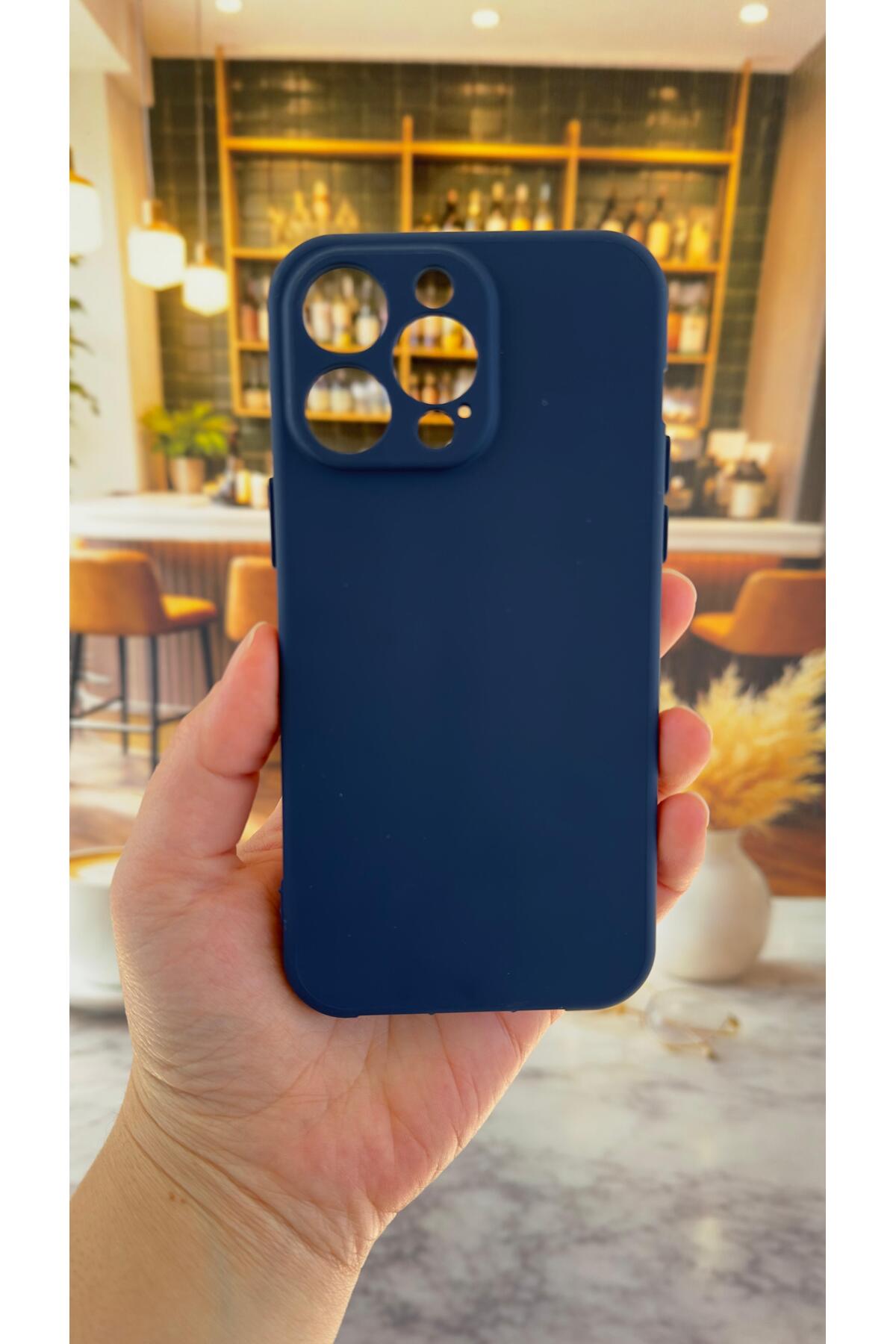iPhone 13 Pro Max Uyumlu Silikon Darbe Emici Klasik Korumalı Rubber Kılıf