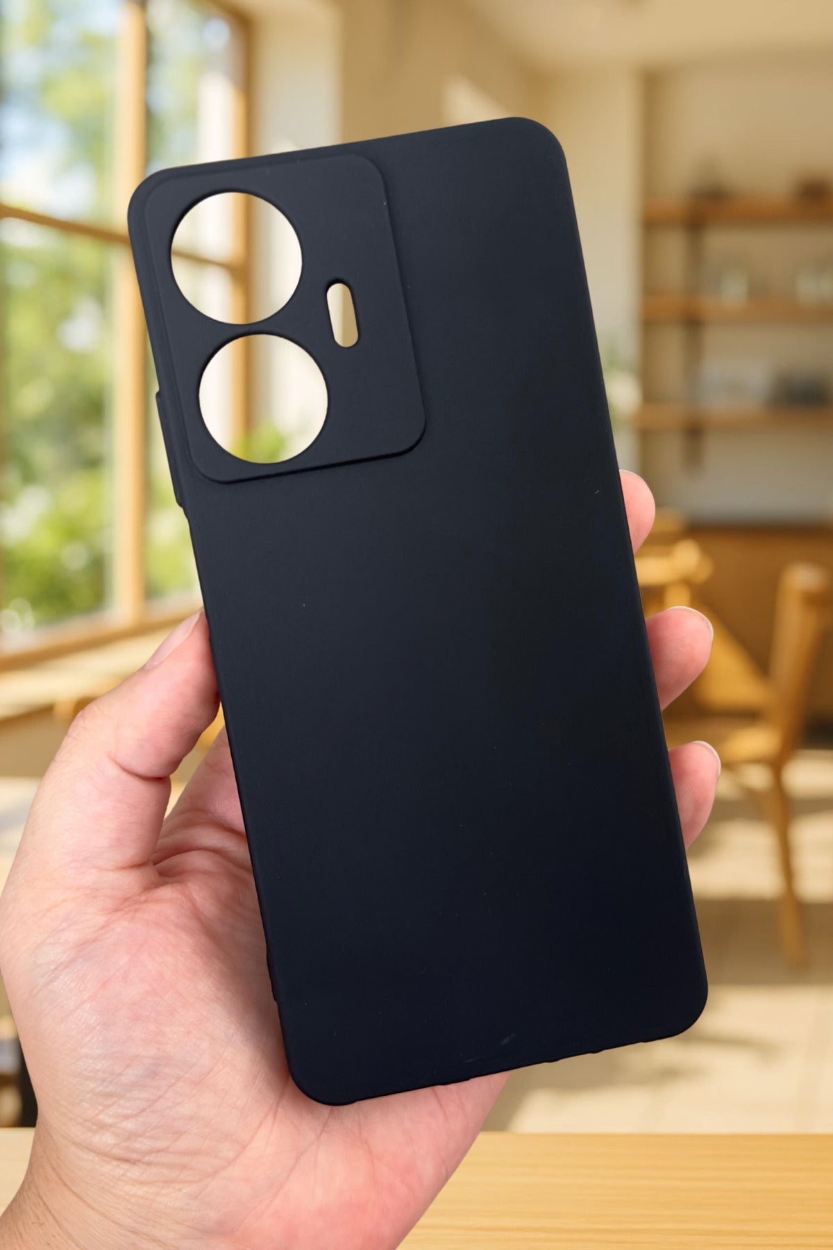 Realme C55 Uyumlu Silikon Darbe Emici Klasik Korumalı Rubber Kılıf