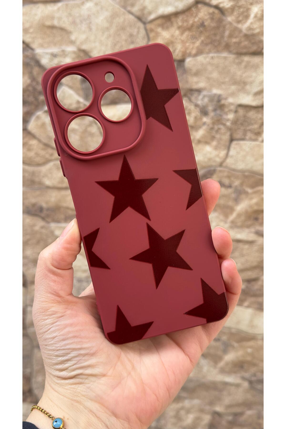 Tecno Spark 10 PRO Uyumlu Star Silikon Darbe Emici Klasik Korumalı Rubber Kılıf