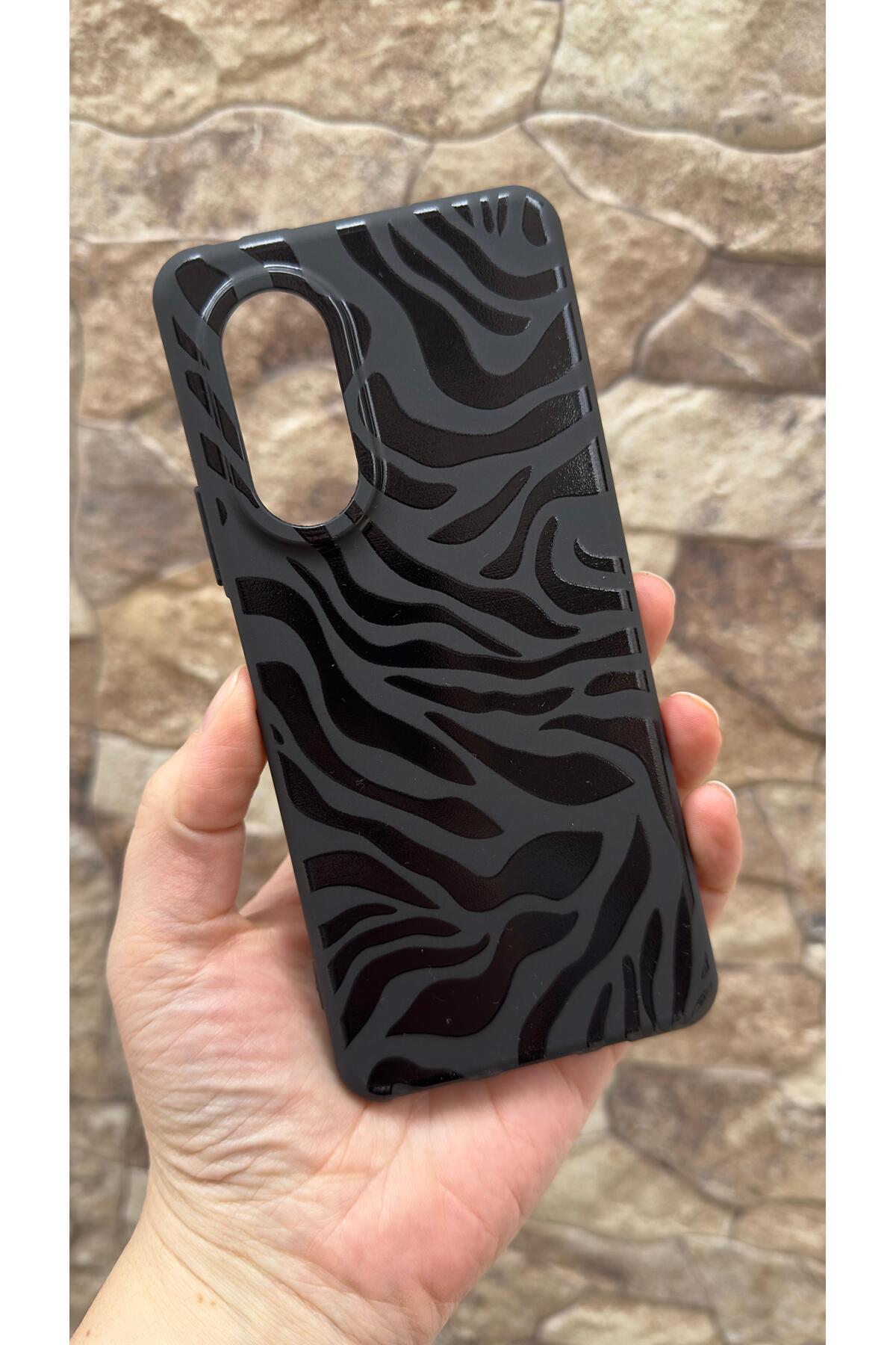 Huawei Nova 9 Se Uyumlu Zebra Desenli Silikon Darbe Emici Klasik Korumalı Klasik Rubber Kılıf