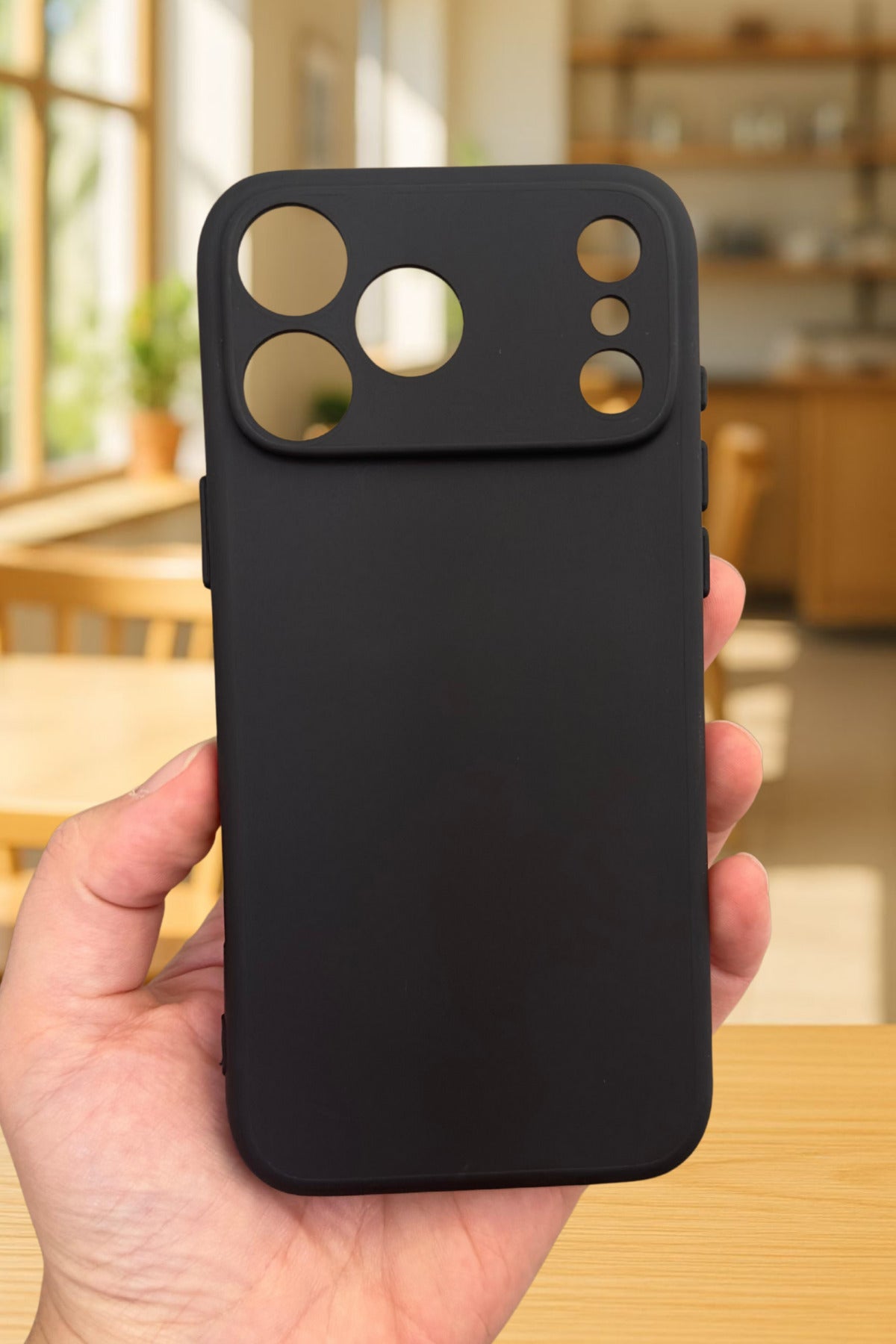 iPhone 17 Pro Max Uyumlu Silikon Darbe Emici Klasik Korumalı Rubber Kılıf