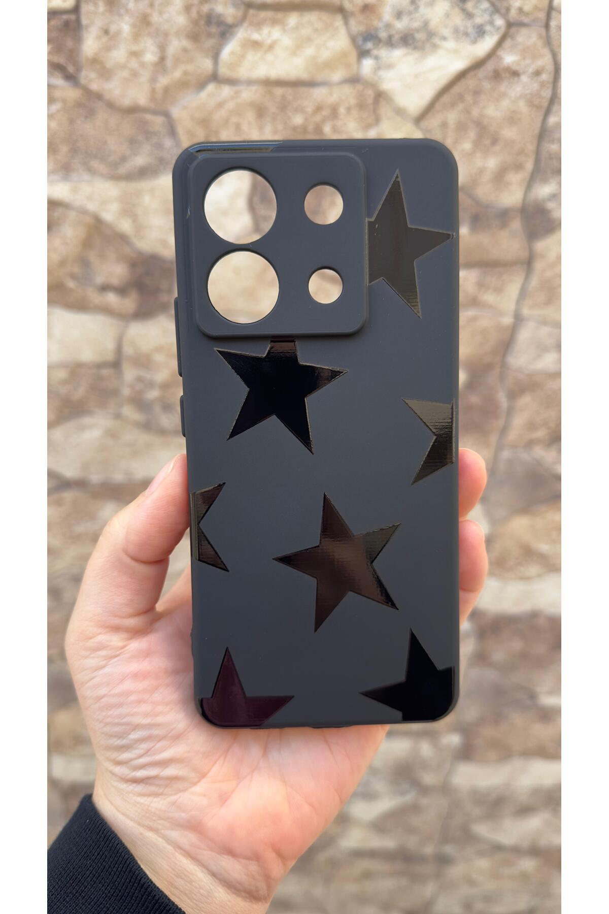 Redmi Note 13 Pro 5G Uyumlu Star Silikon Darbe Emici Klasik Korumalı Rubber Kılıf