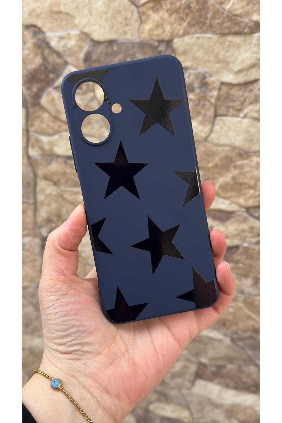 Tecno Spark Go2 Uyumlu Star Silikon Darbe Emici Klasik Korumalı Rubber Kılıf