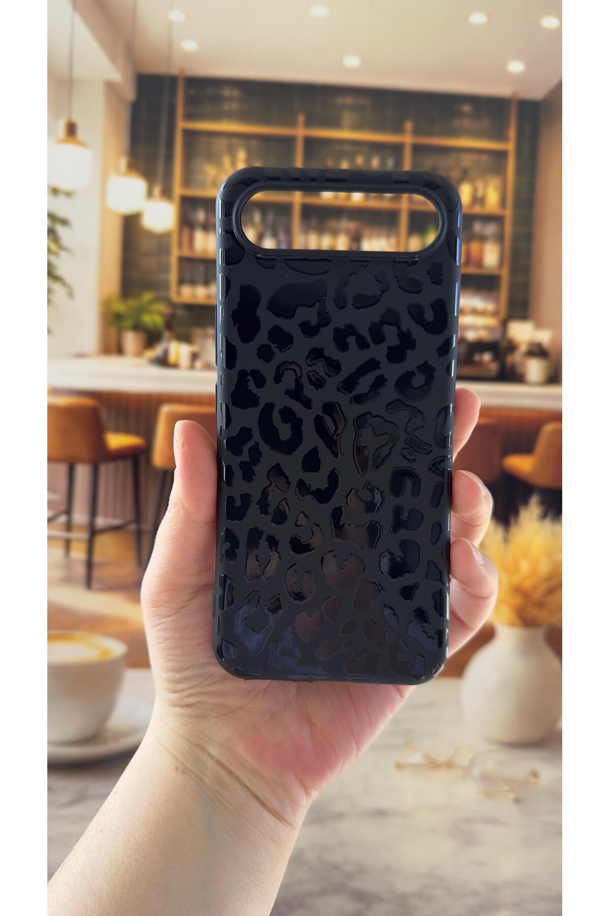 Tecno Spark Slim Uyumlu Leopar Desenli Silikon Darbe Emici Klasik Korumalı Rubber Kılıf