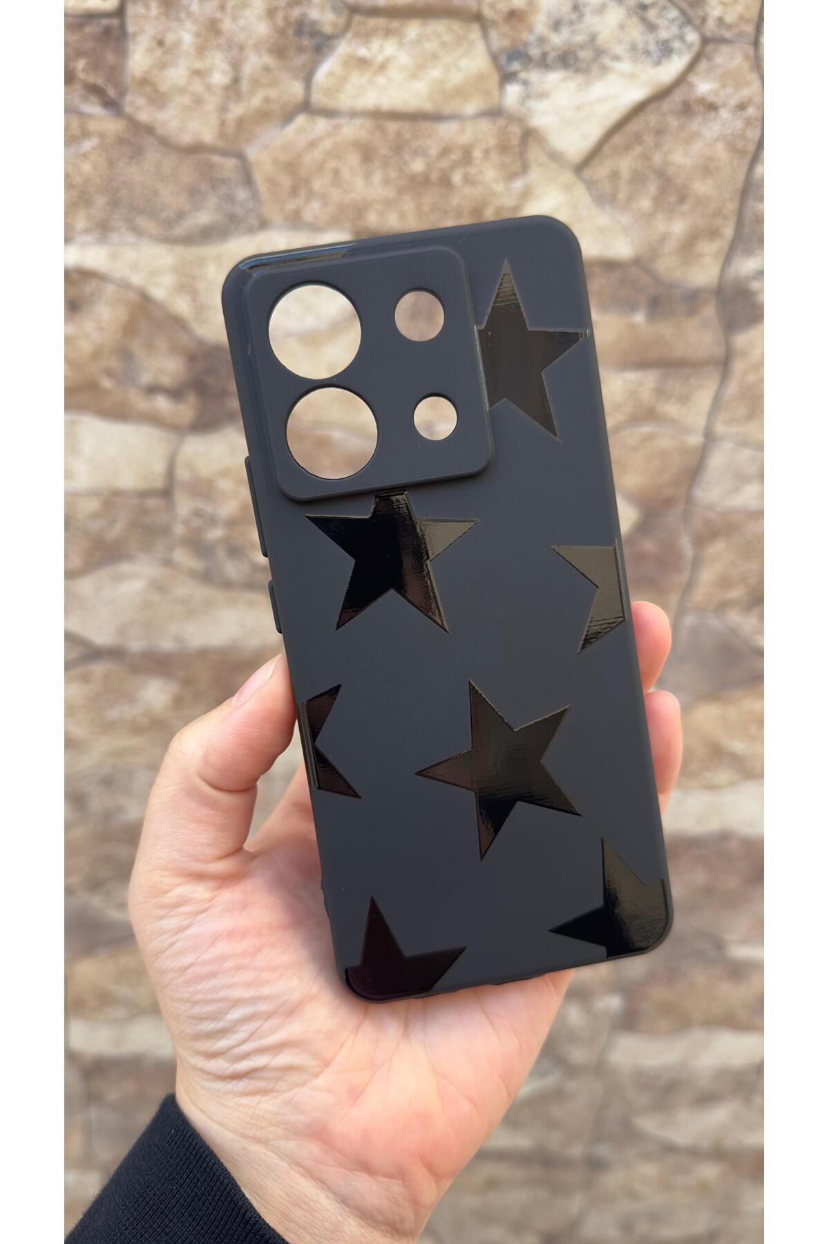 Redmi Note 13 Pro 5G Uyumlu Star Silikon Darbe Emici Klasik Korumalı Rubber Kılıf