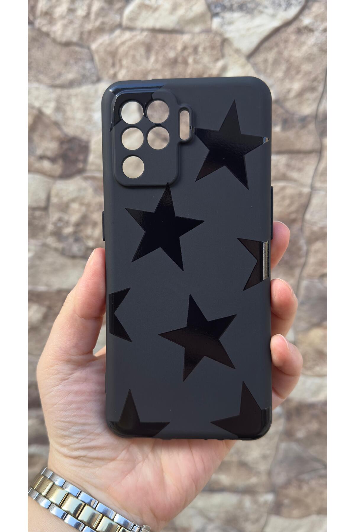 Oppo Reno 5 Lite Uyumlu Star Silikon Darbe Emici Klasik Korumalı Rubber Kılıf