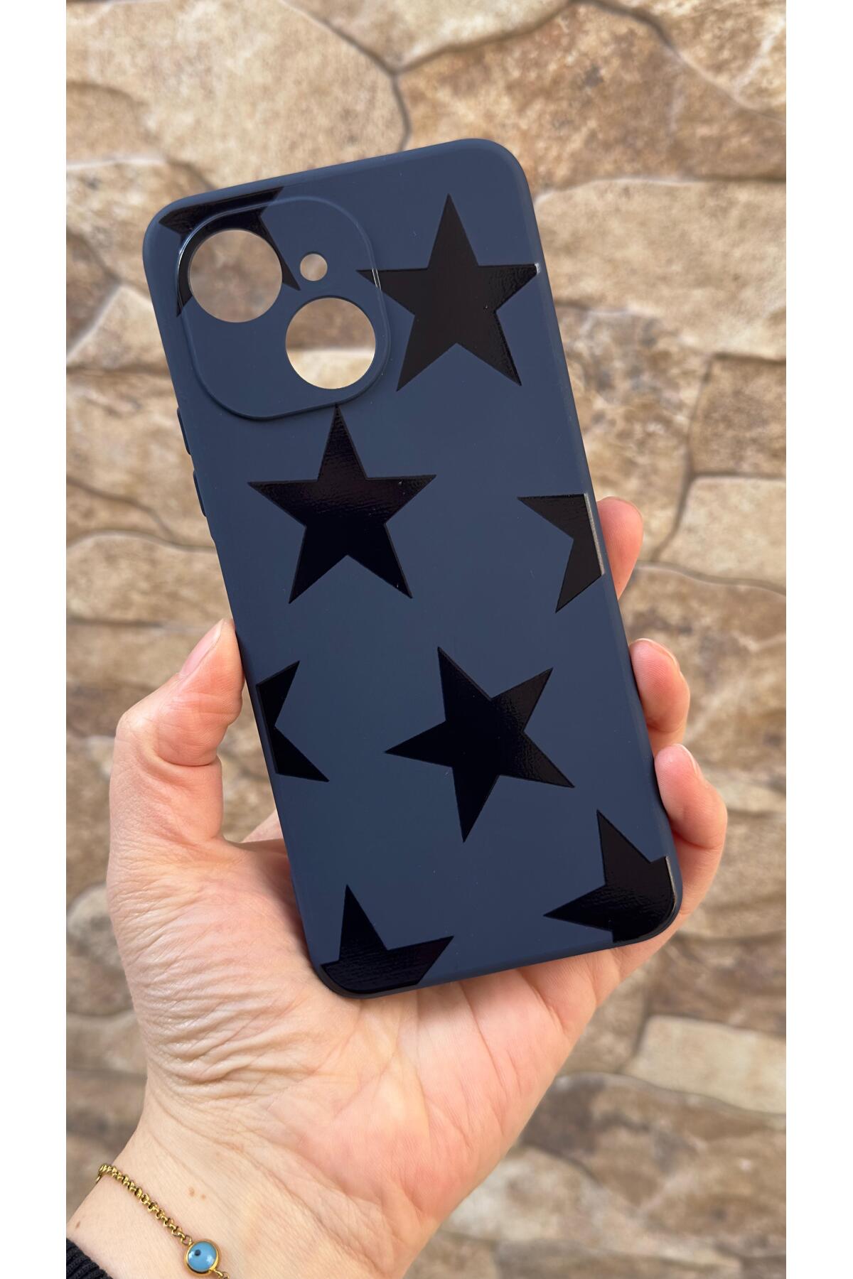 Tecno Spark 40C Uyumlu Star Silikon Darbe Emici Klasik Korumalı Rubber Kılıf