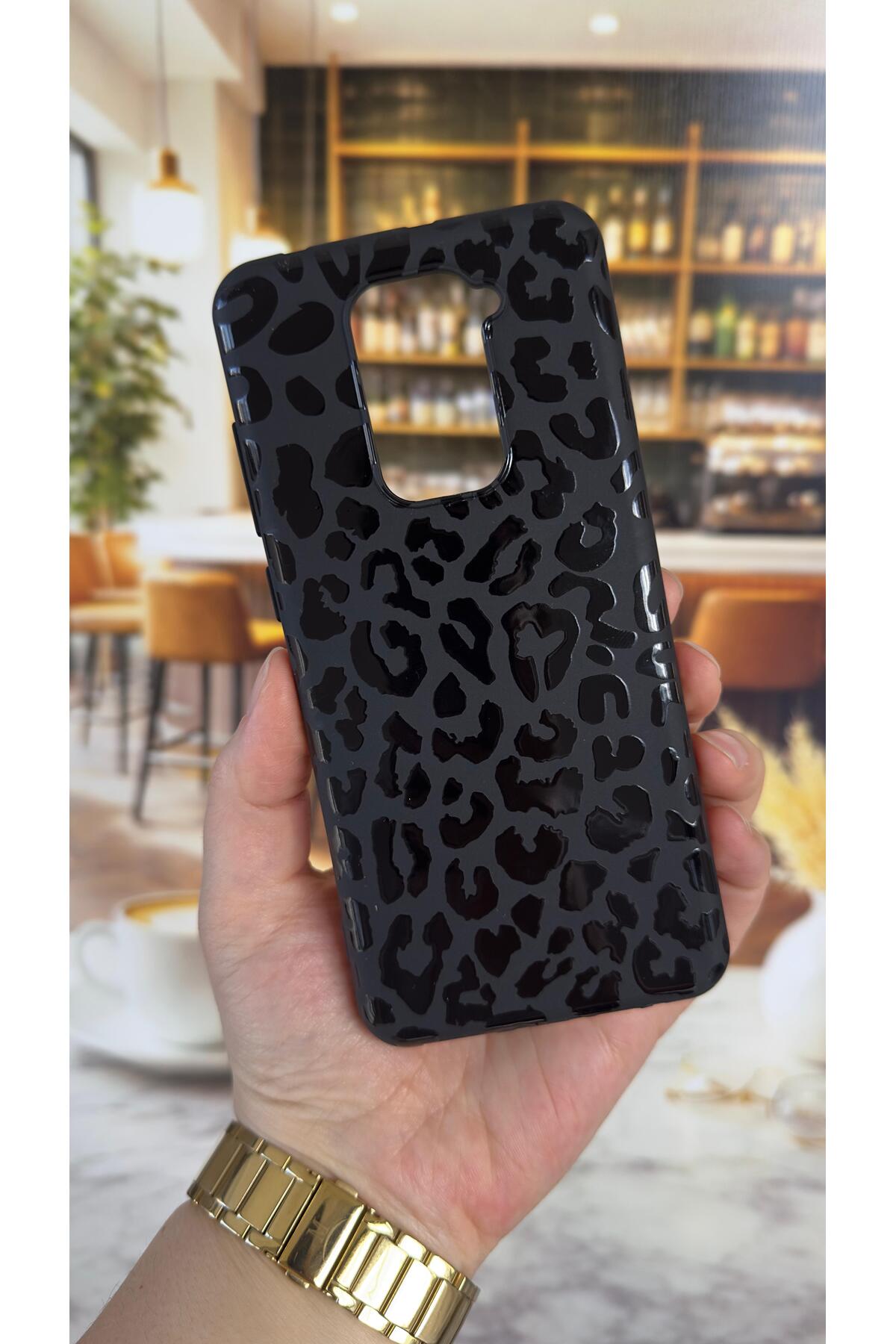 Redmi Note 9 Uyumlu Leopar Desenli Silikon Darbe Emici Klasik Korumalı Rubber Kılıf