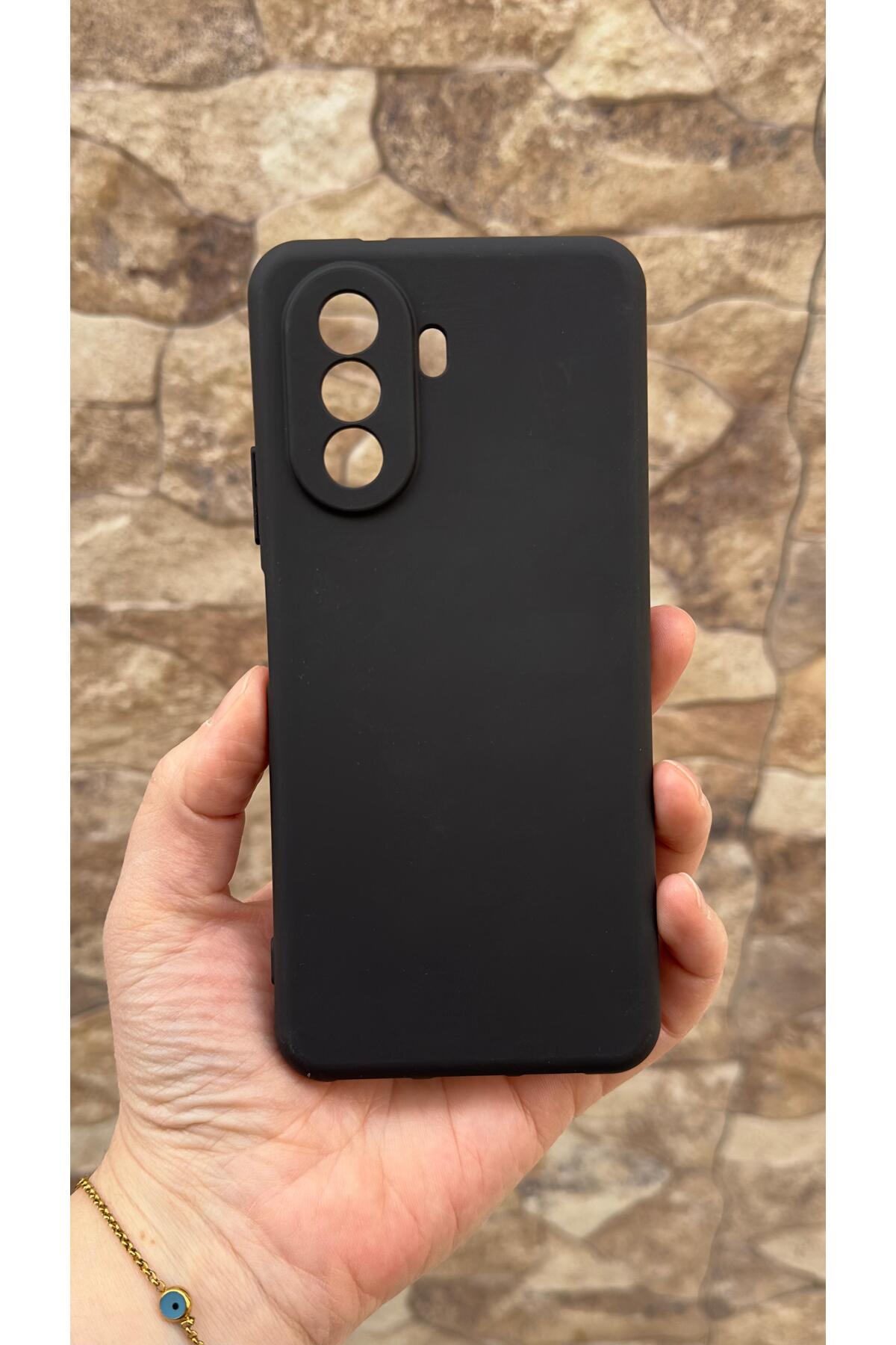 Huawei Nova Y70 Uyumlu Silikon Darbe Emici Klasik Korumalı Rubber Kılıf
