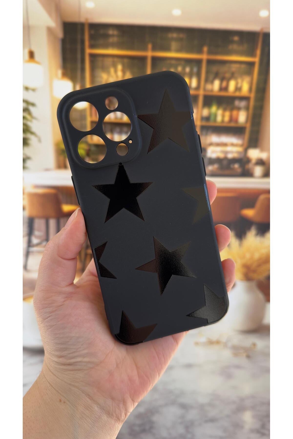 iPhone 13 Pro Max Uyumlu Star Silikon Darbe Emici Klasik Korumalı Rubber Kılıf