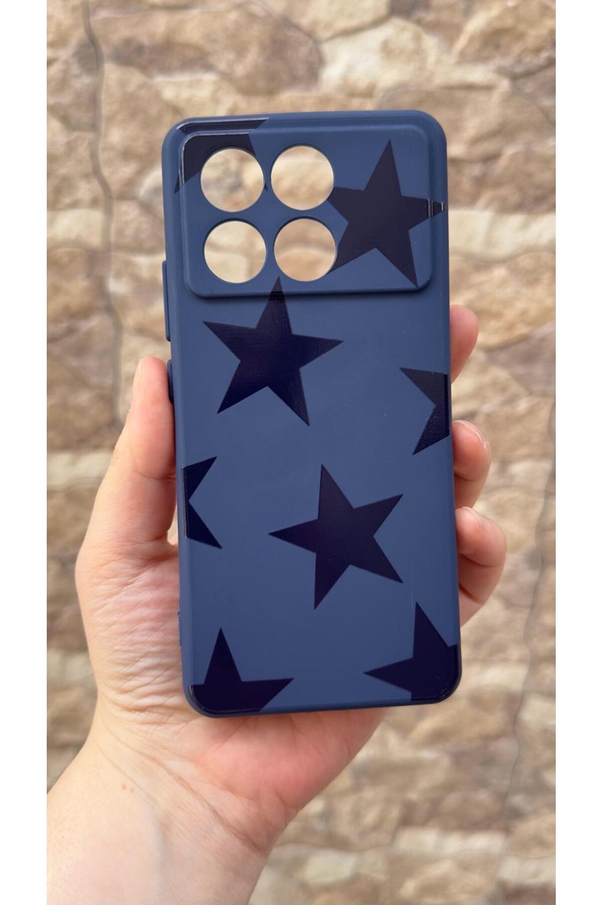 Poco X6 Pro 5G Uyumlu Star Silikon Darbe Emici Klasik Korumalı Rubber Kılıf