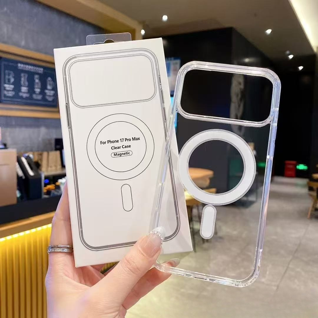 iPhone 17 Pro Max ile Uyumlu MagSafe Uyumlu Şeffaf Telefon Kılıfı – Ultra İnce, Darbe Koruma, Hızlı Şarj Desteği