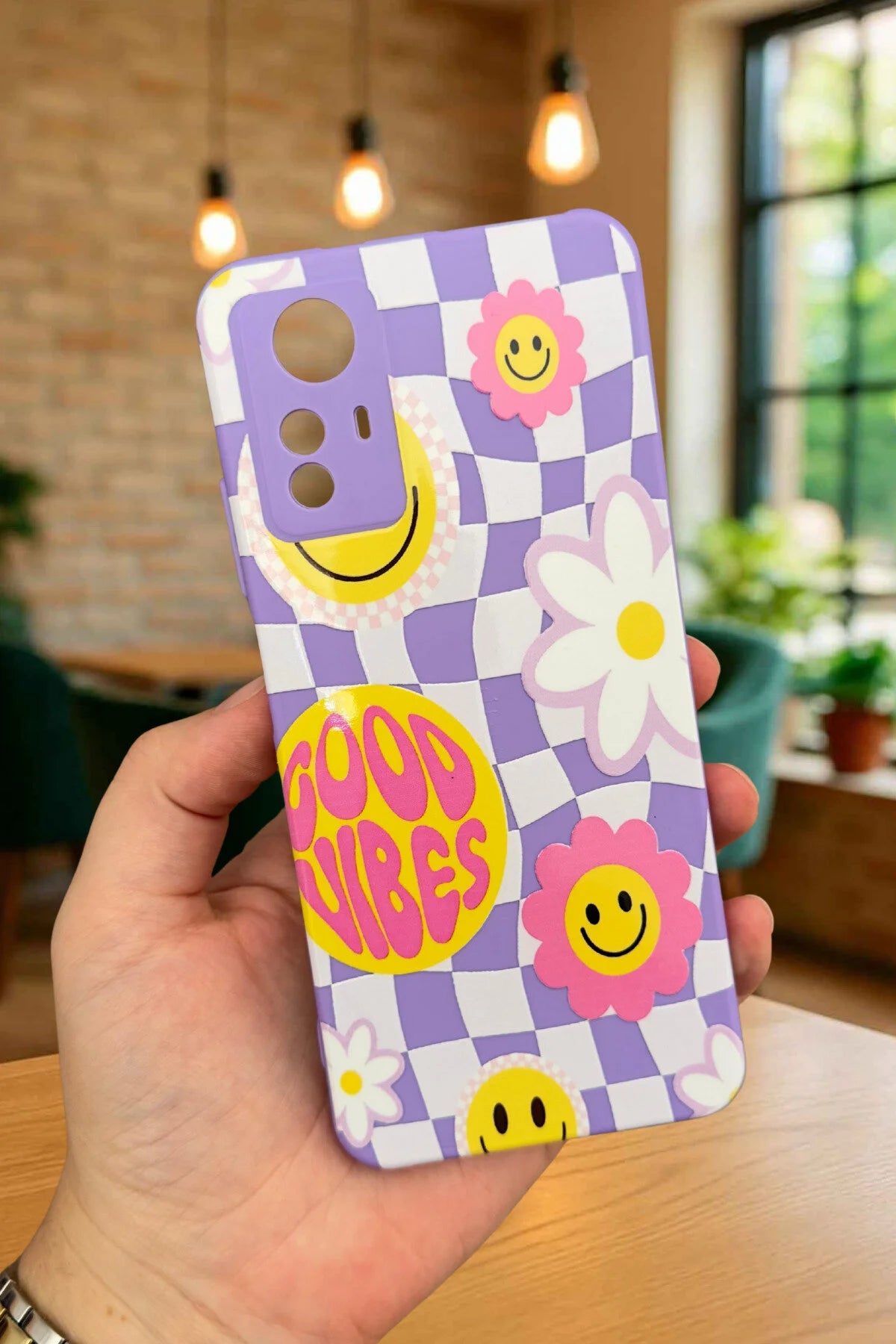 Xiaomi Redmi Note 12S- GOOD VİBES Silikon Darbe Emici Klasik Korumalı Rubber Kılıf