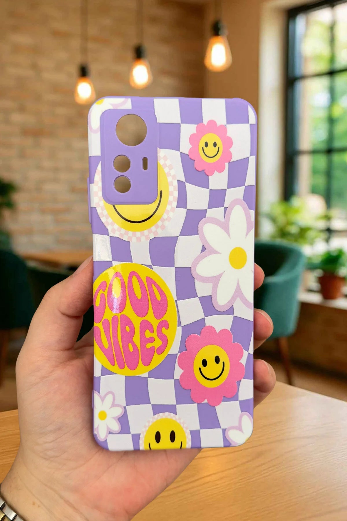 Xiaomi Redmi Note 12S- GOOD VİBES Silikon Darbe Emici Klasik Korumalı Rubber Kılıf