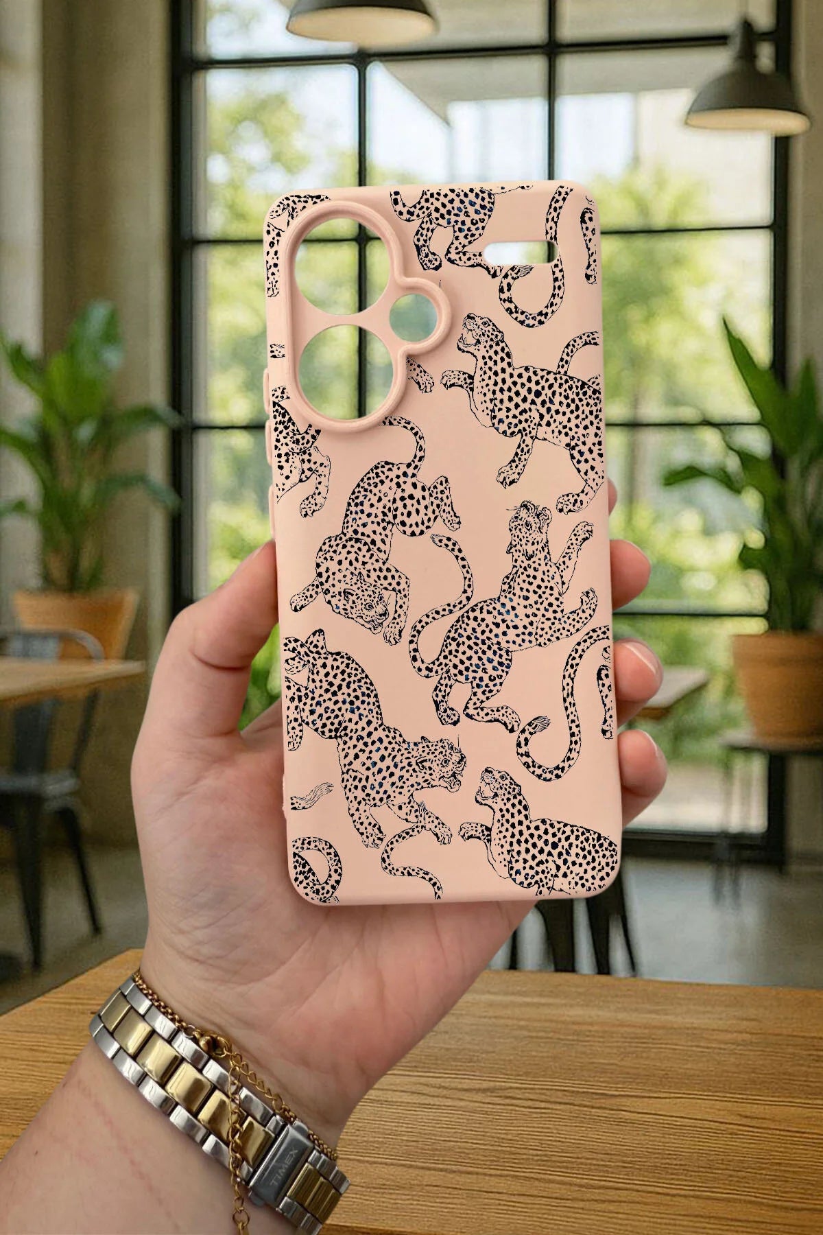 Xiaomi Redmi Note 13 Pro Plus LEOPAR DESENLİ Silikon Darbe Emici Klasik Korumalı Rubber Kılıf