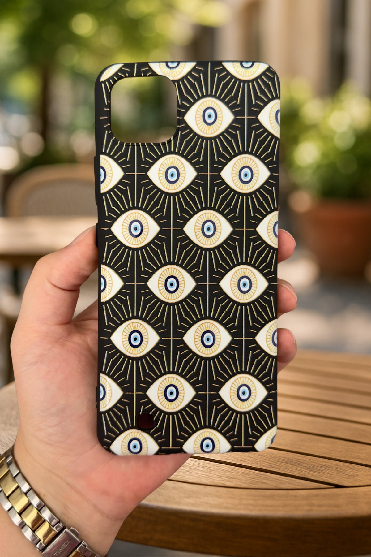 Realme C11 - EVIL EYE DESENLİ Silikon Darbe Emici Klasik Korumalı Rubber Kılıf