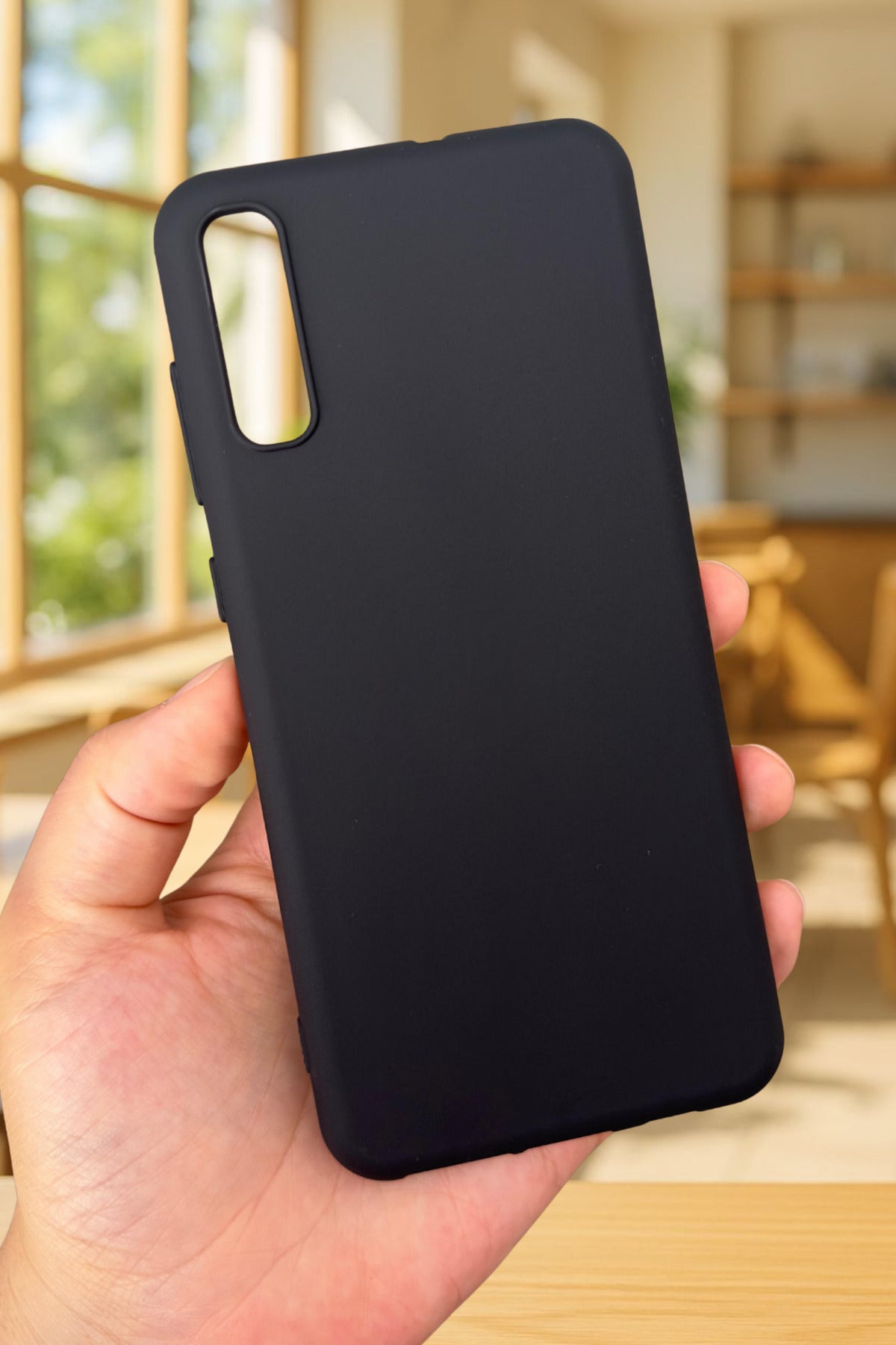 Samsung Galaxy A70 Silikon Darbe Emici Klasik Korumalı Rubber Kılıf
