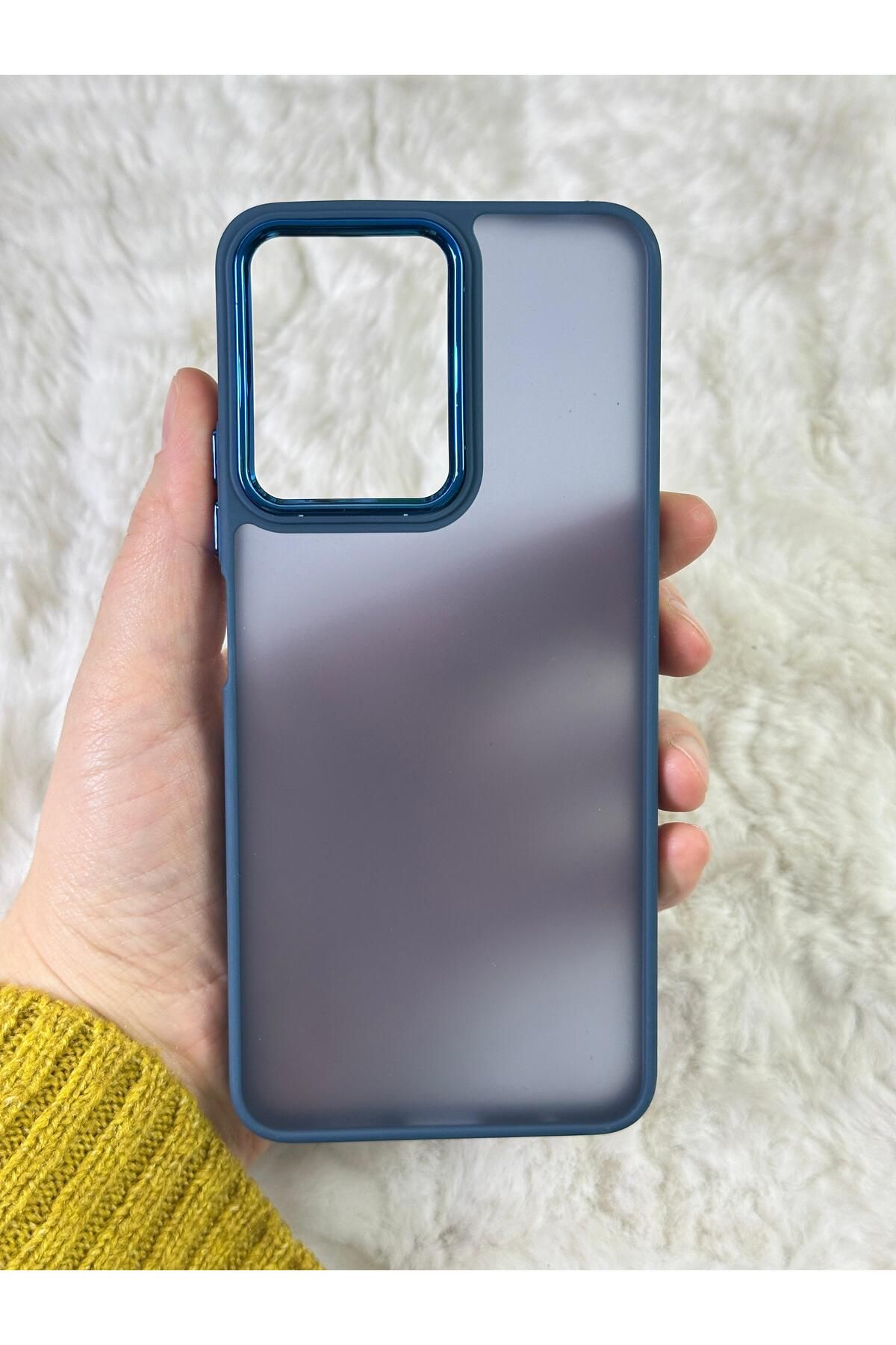 Redmi Note 12 4g (PRO DEĞİL) - Arkası Buzlu Şeffaf Hassas Düğme Kamera Çıkıntılı Sert Mat Perfect