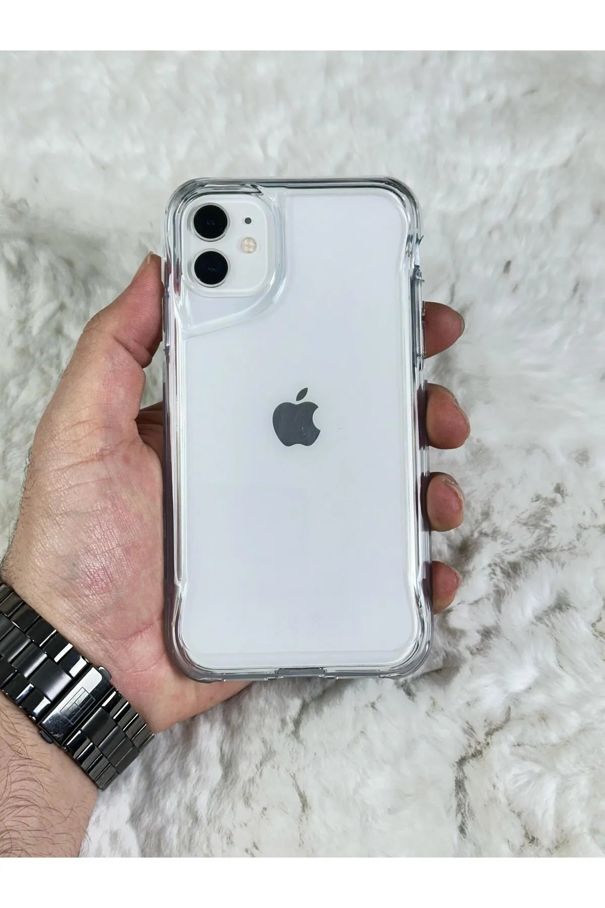 iPhone 11 Kamera Çıkıntılı Şeffaf Darbe Emici Sert Silikon Togg Kılıf
