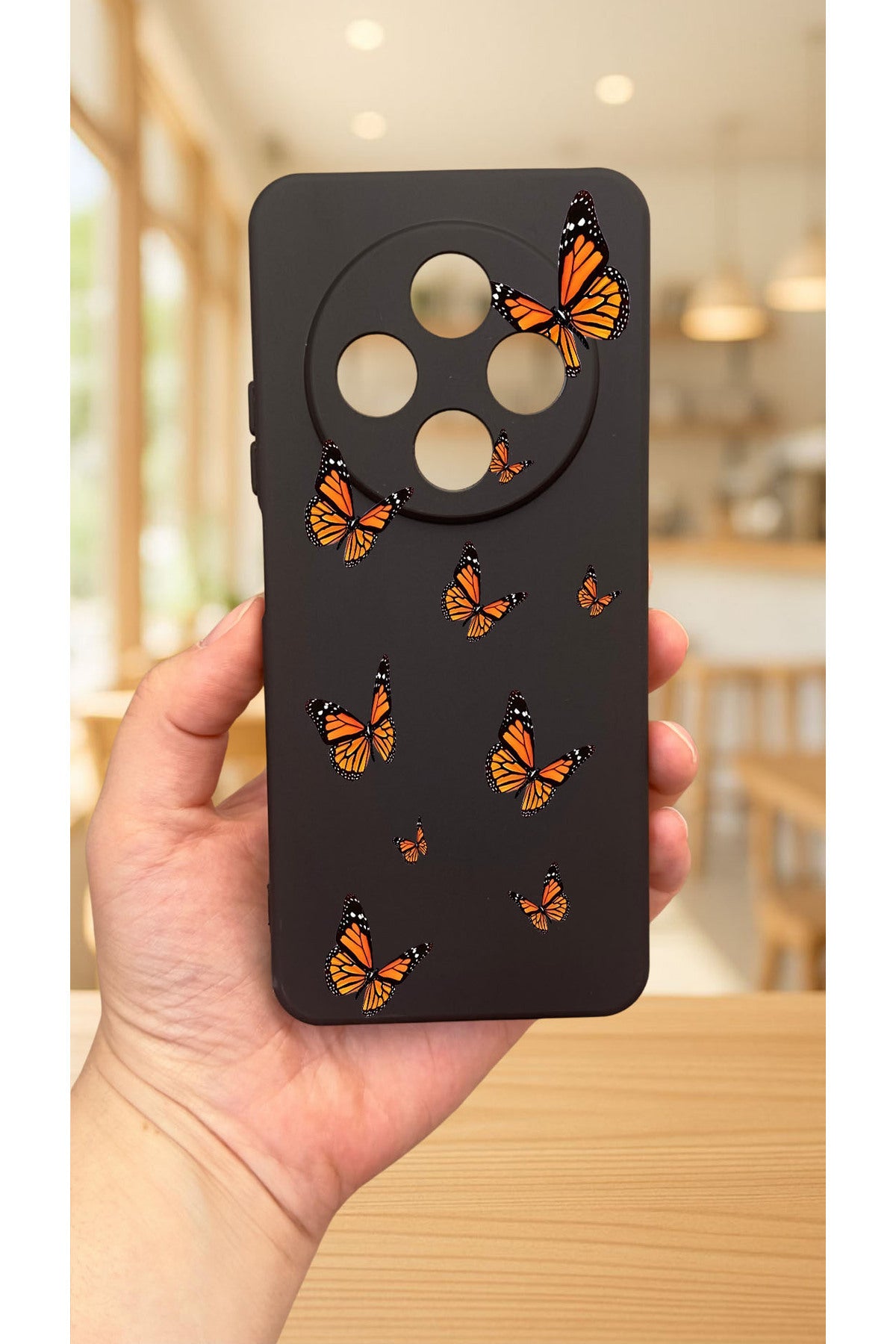 REDMİ 14C-Kelebek desenli Lansman Kamera Korumalı Yumuşak Silikon RUBBER Kılıf