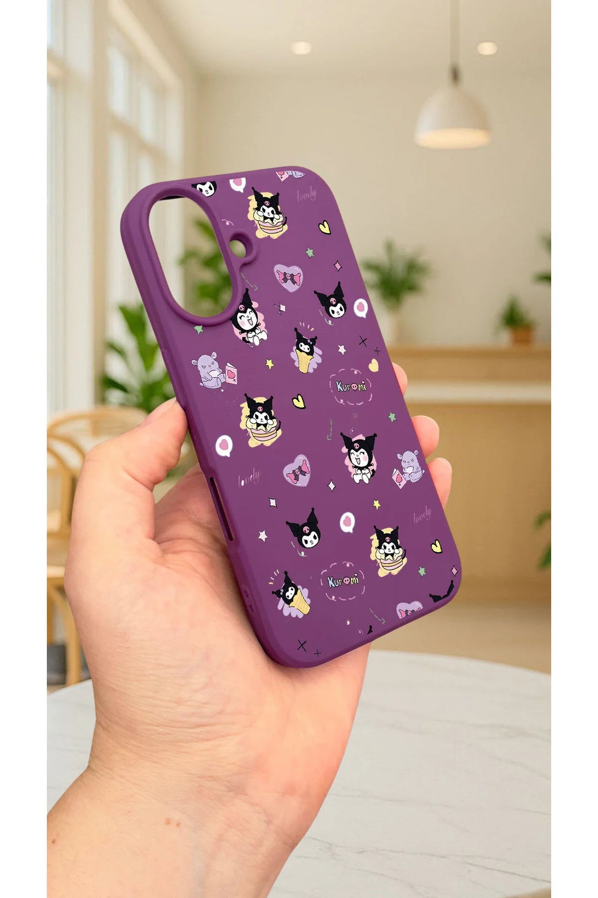 iPhone 16 -KURUMI DESENLİ Silikon Darbe Emici Klasik Korumalı Rubber Kılıf