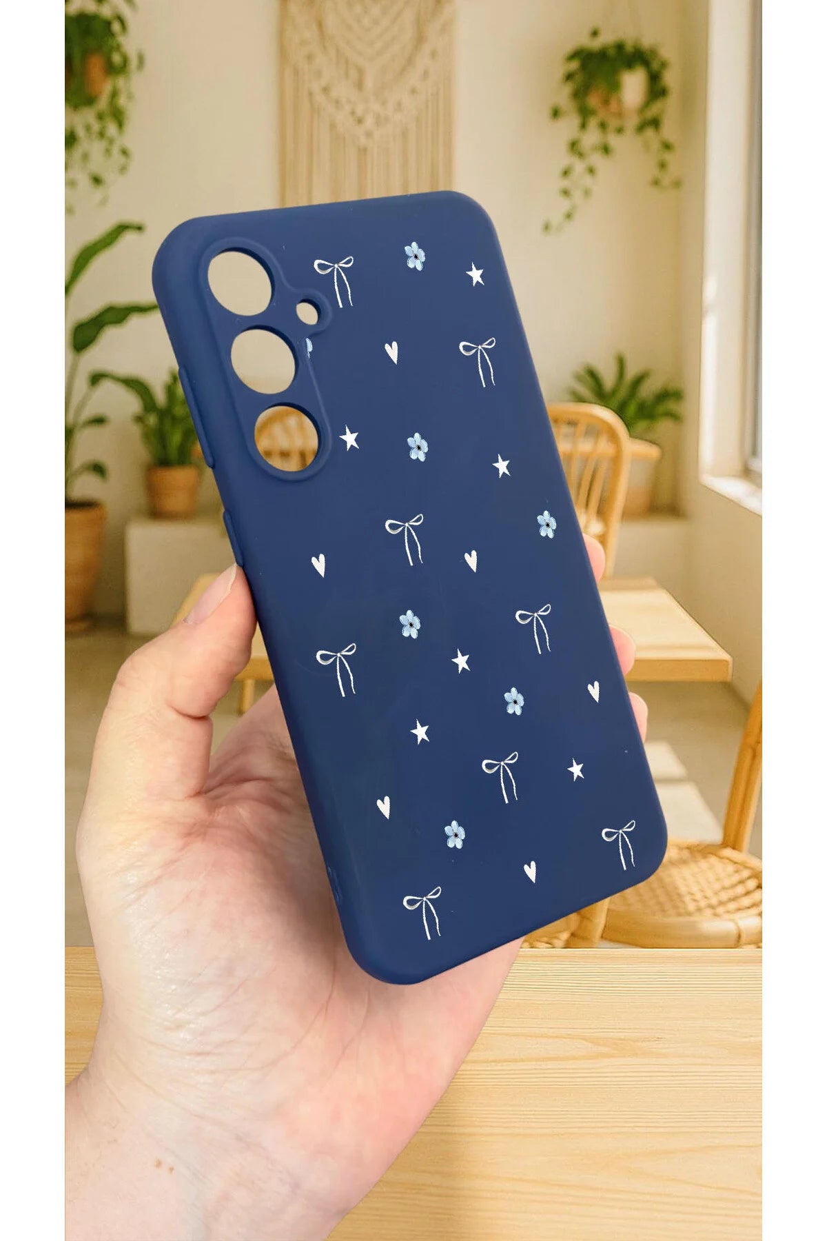 Samsung Galaxy S24FE - MİNİ FİYONK DESENLİ Silikon Darbe Emici Klasik Korumalı Rubber Kılıf