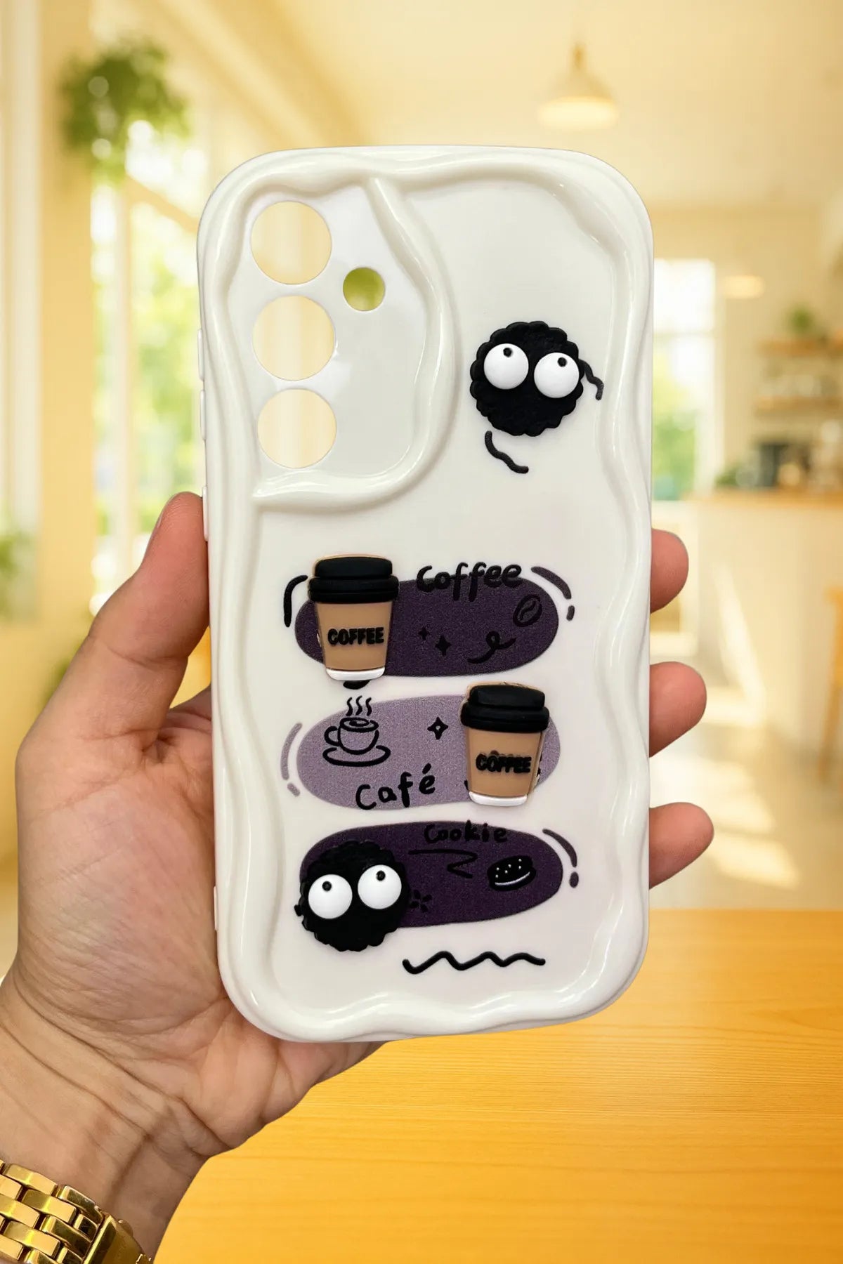 Samsung Galaxy A35 Kurabiye Desenli 3 Boyutlu Şirin Parlak Tasarım Cookie Kılıf