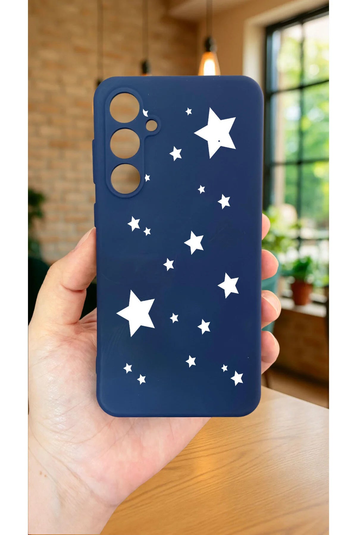 Samsung Galaxy S24FE - MİNİ YILDIZ DESENLİ Silikon Darbe Emici Klasik Korumalı Rubber Kılıf