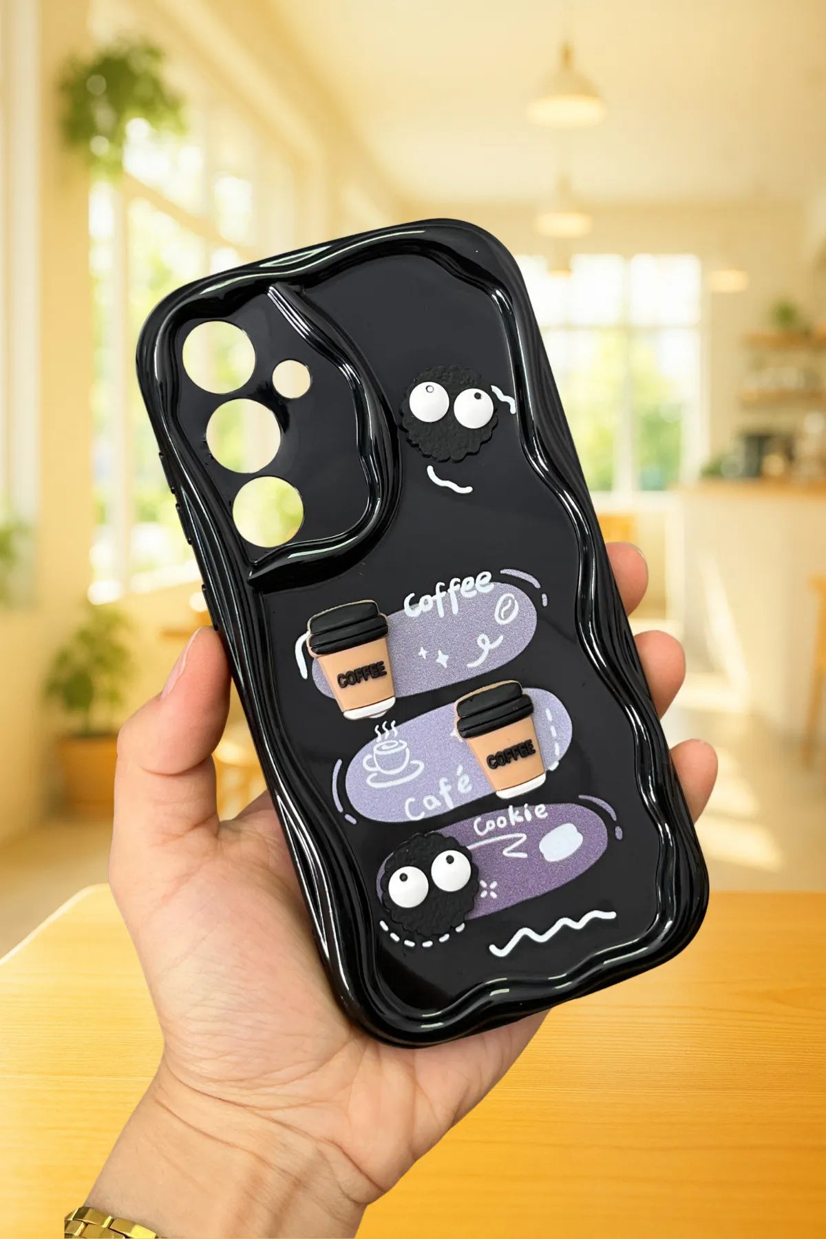 Samsung Galaxy A25 Kurabiye Desenli 3 Boyutlu Şirin Parlak Tasarım Cookie Kılıf