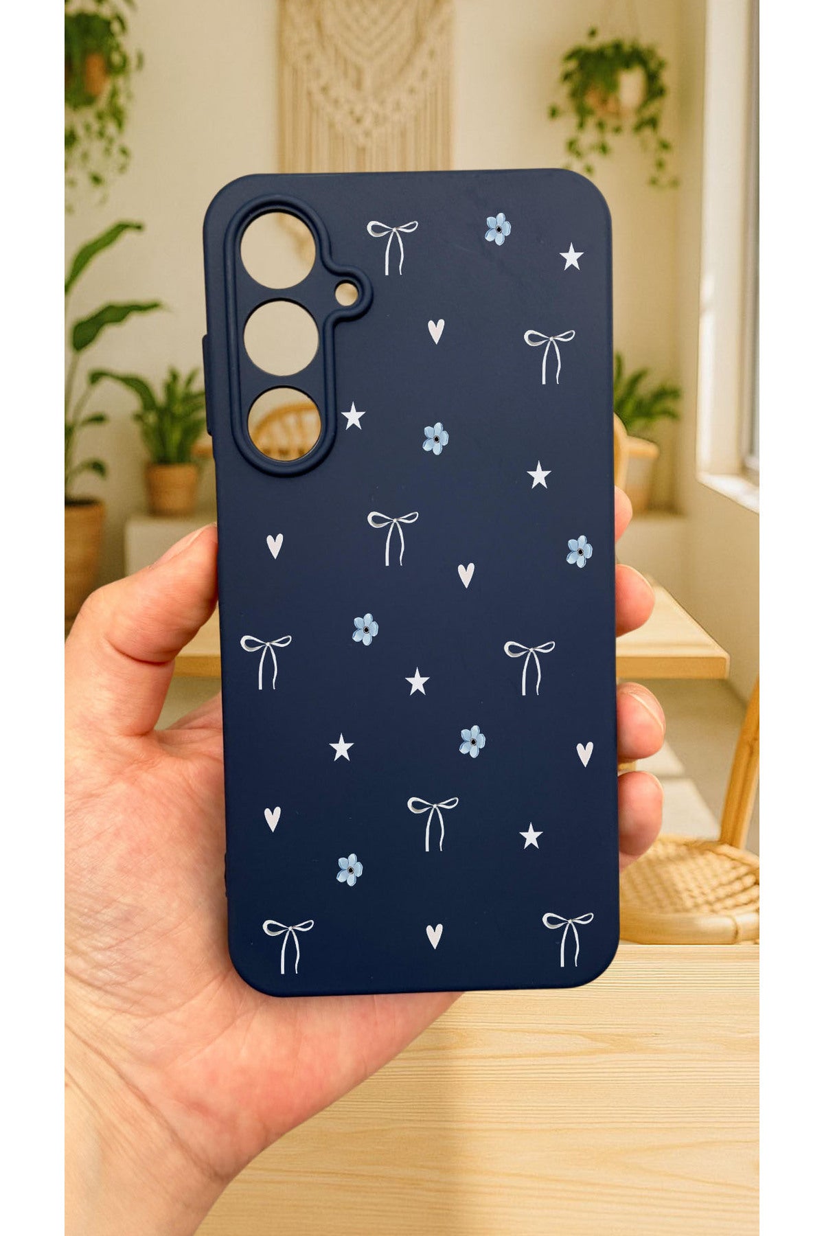 Samsung Galaxy A55 -MİNİ FİYONK DESNELİ Silikon Darbe Emici Klasik Korumalı Rubber Kılıf