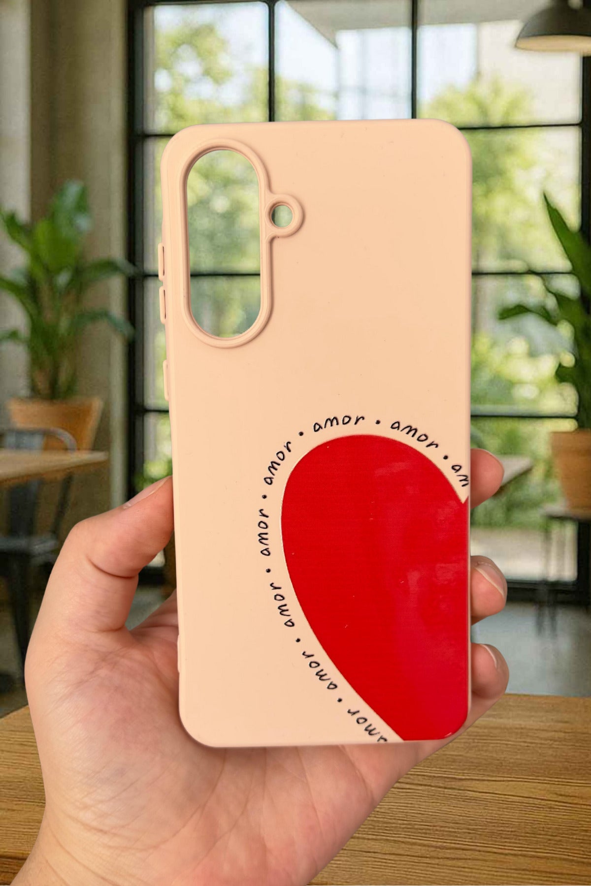 Samsung Galaxy A56 Uyumlu Amor Kalp Silikon Darbe Emici Klasik Korumalı Rubber Kılıf