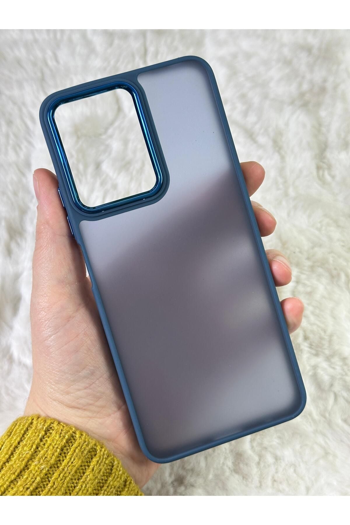 Redmi Note 12 4g (PRO DEĞİL) - Arkası Buzlu Şeffaf Hassas Düğme Kamera Çıkıntılı Sert Mat Perfect