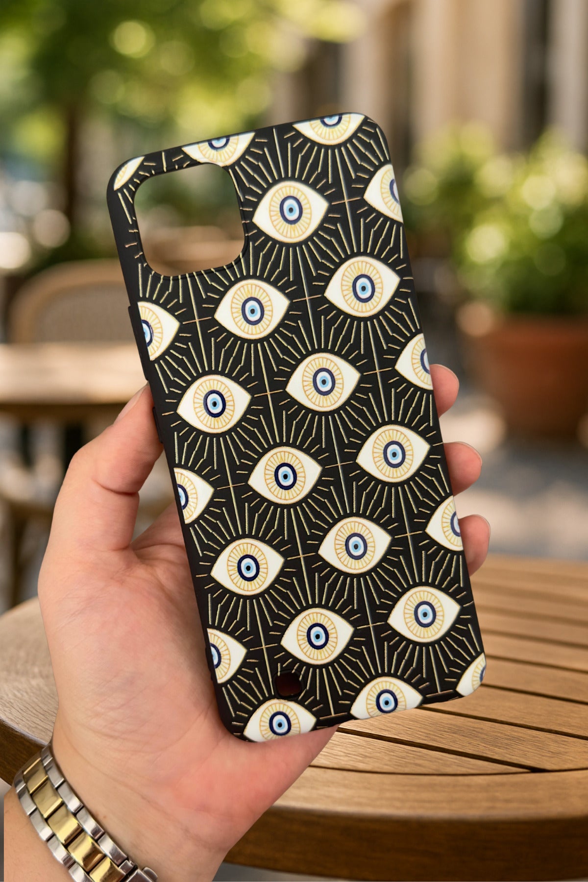 Realme C11 - EVIL EYE DESENLİ Silikon Darbe Emici Klasik Korumalı Rubber Kılıf