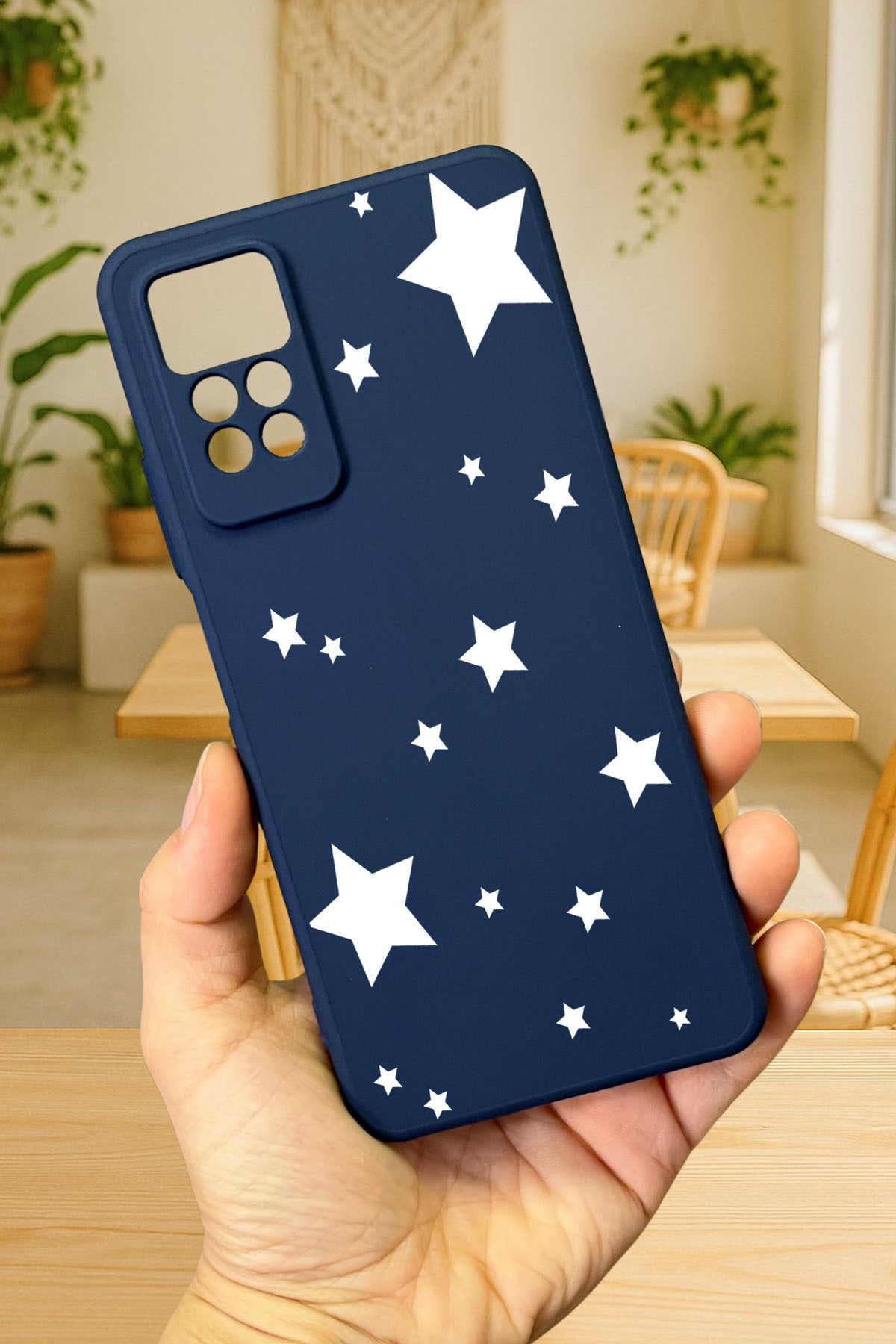 Redmi Note 11 Pro/Note 12 Pro 4G MİNİ YILDIZ DESENLİ Silikon Darbe Emici Korumalı Rubber Kılıf