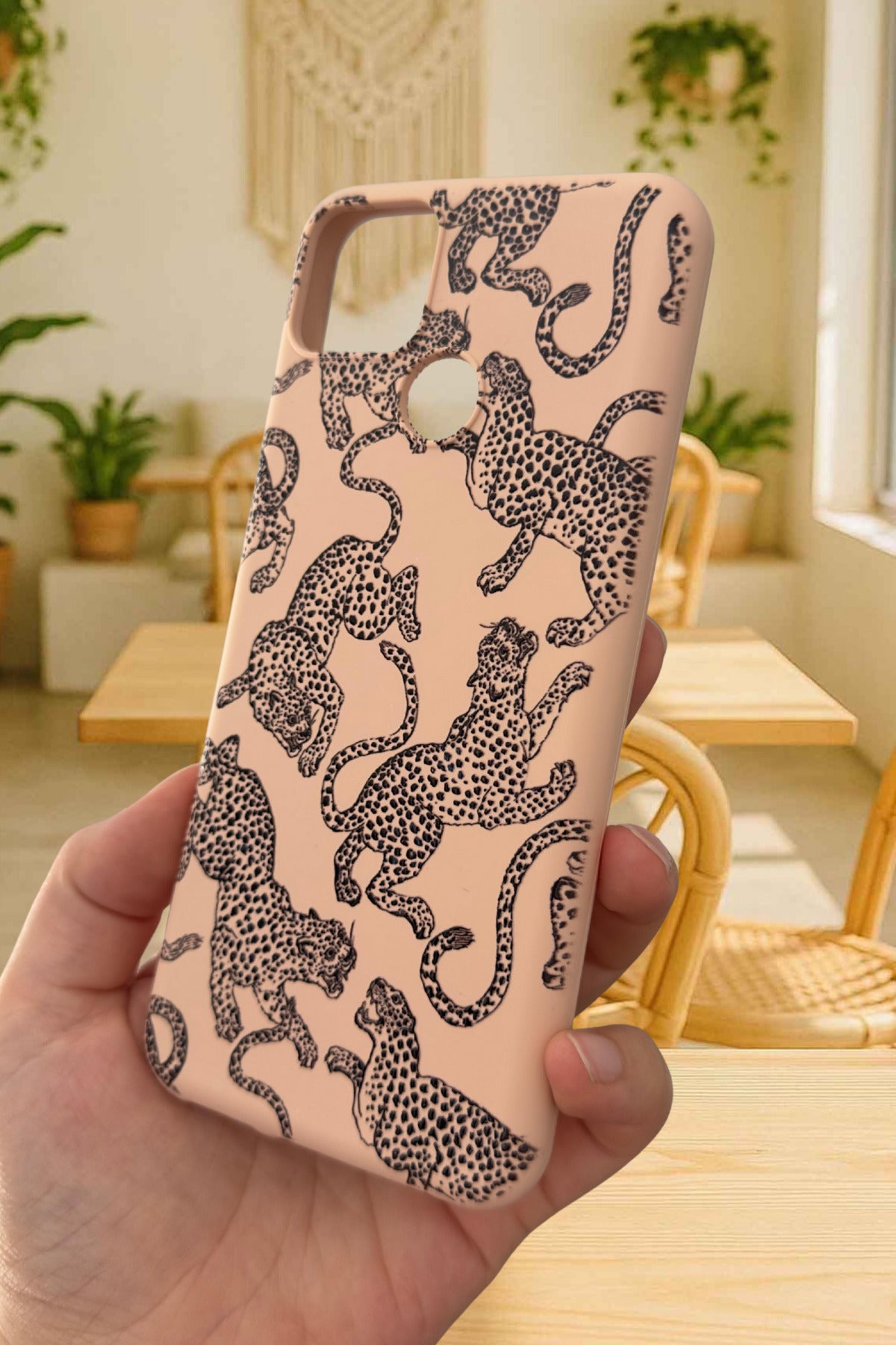 Realme C25 Uyumlu Kılıf LEOPAR DESENLİ Silikon Darbe Emici Klasik Korumalı Rubber KAPAK