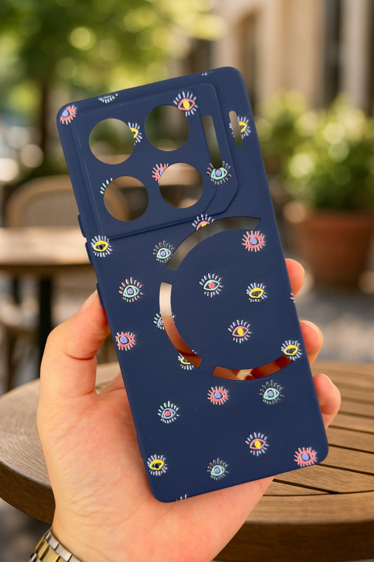 İnfinix GT 20 Pro-MİNİ EVIL EYE DESENLİ Silikon Darbe Emici Klasik Korumalı Rubber Kılıf