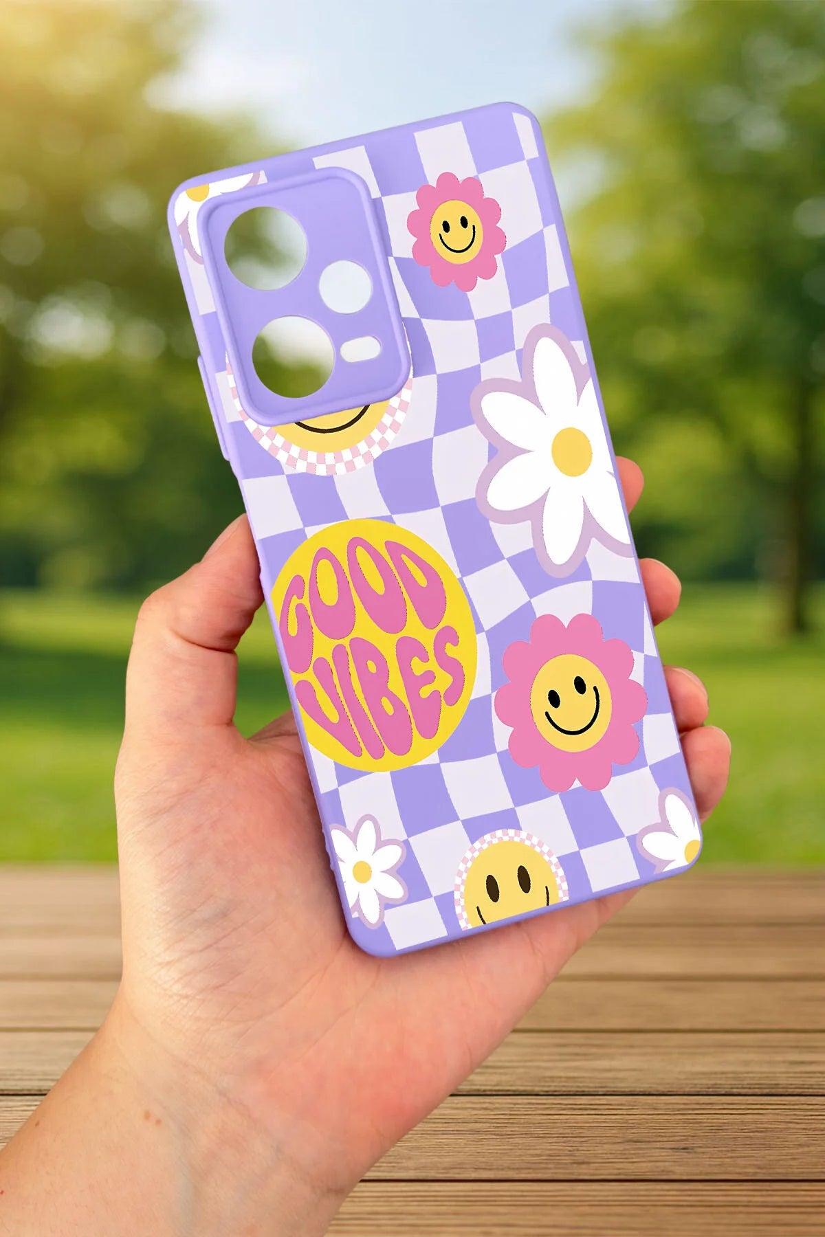 Xiaomi Redmi Note 12 Pro 5G GOOD VİBES Silikon Darbe Emici Klasik Korumalı Rubber Kılıf