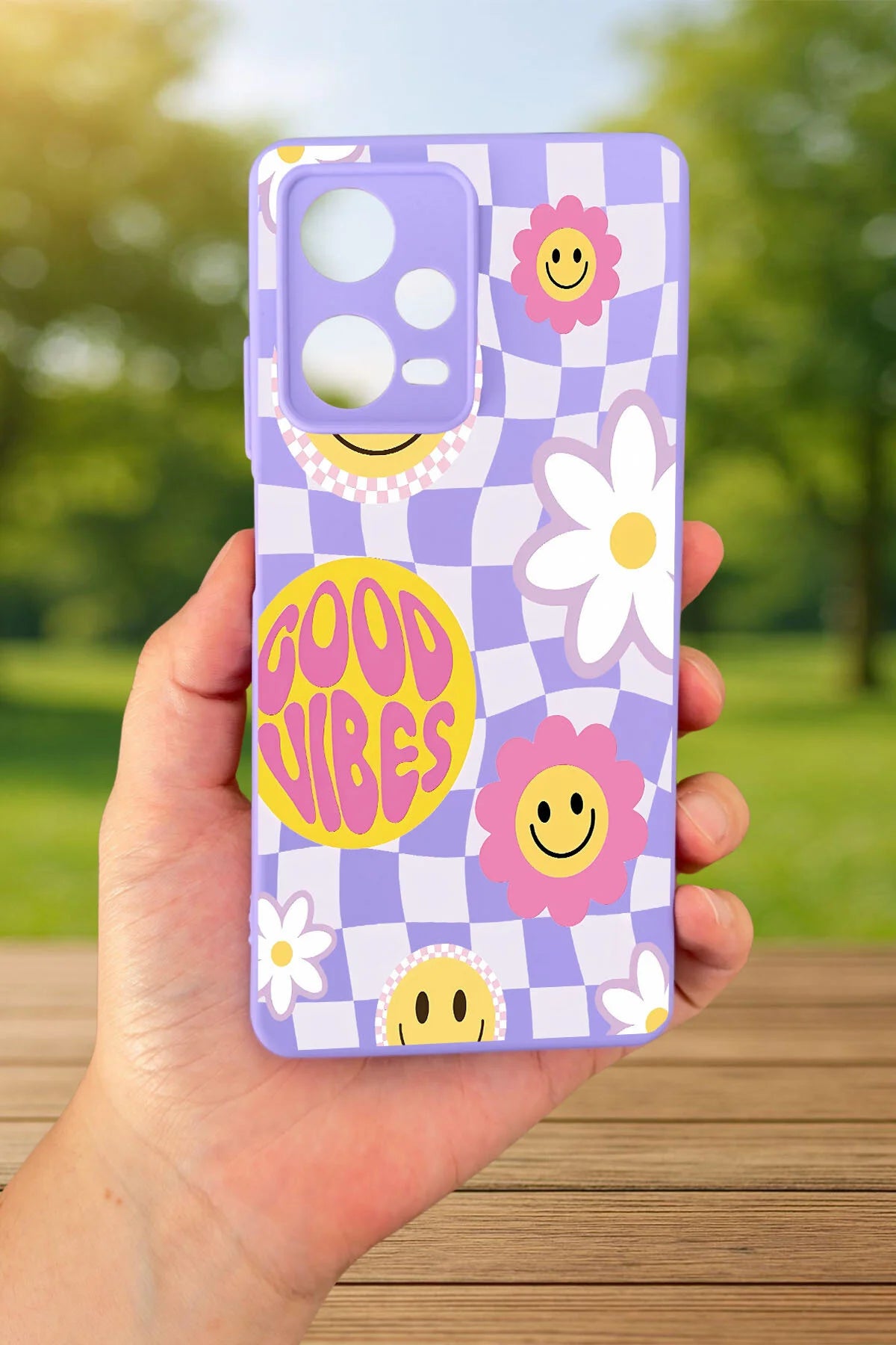 Xiaomi Redmi Note 12 Pro 5G GOOD VİBES Silikon Darbe Emici Klasik Korumalı Rubber Kılıf