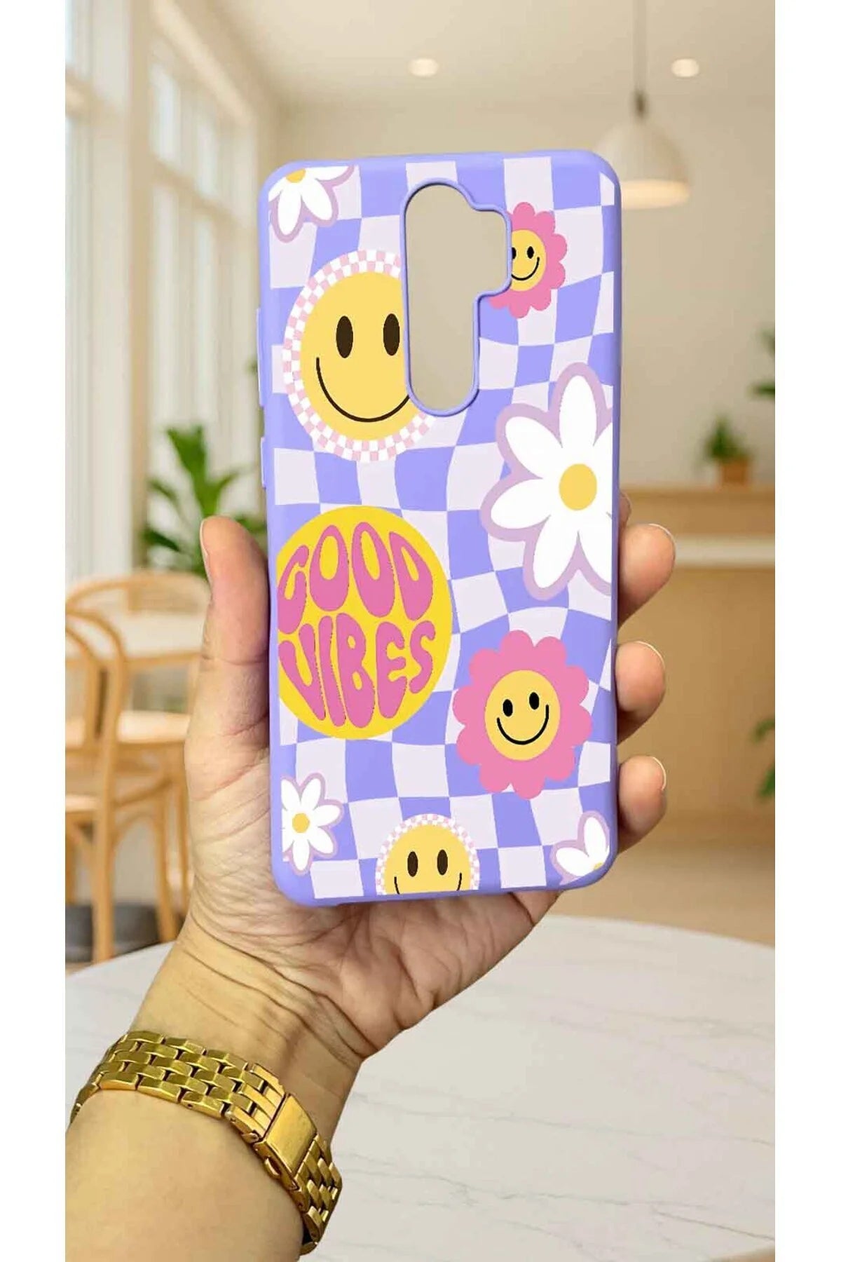 Xiaomi Redmi Note 8 Pro GOOD VİBES Silikon Darbe Emici Klasik Korumalı Rubber Kılıf