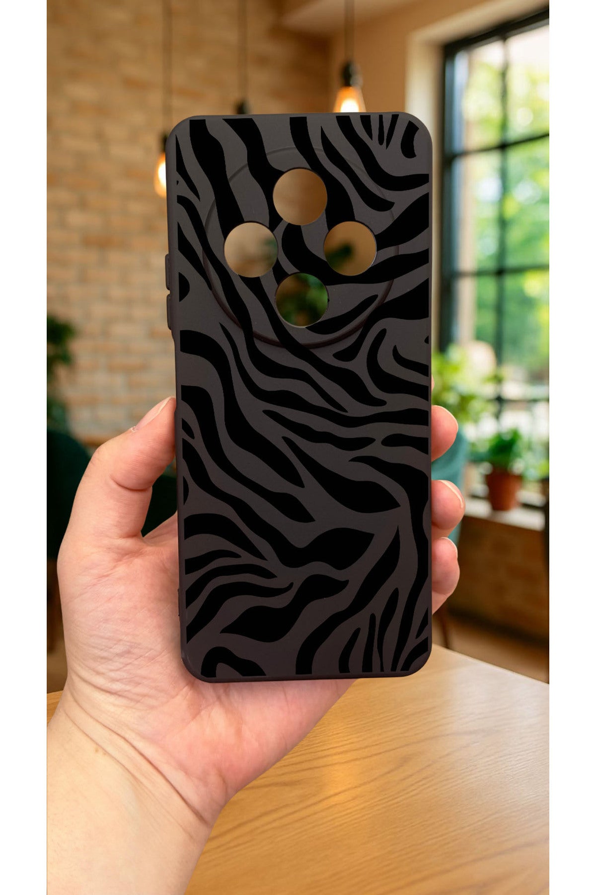 Redmi 14C -ZEBRA DESENLİ Silikon Darbe Emici Klasik Korumalı Rubber Kılıf
