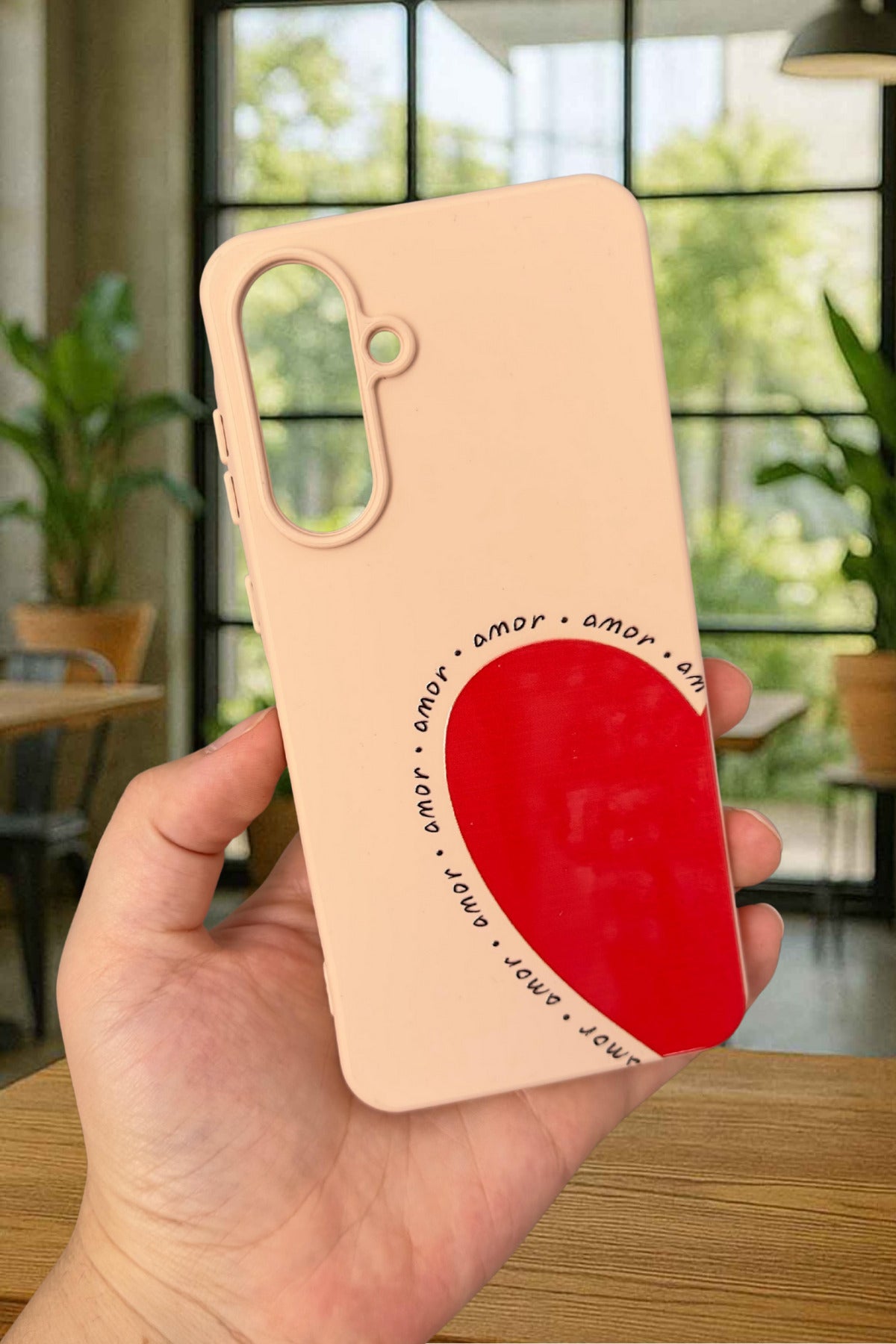 Samsung Galaxy A56 Uyumlu Amor Kalp Silikon Darbe Emici Klasik Korumalı Rubber Kılıf