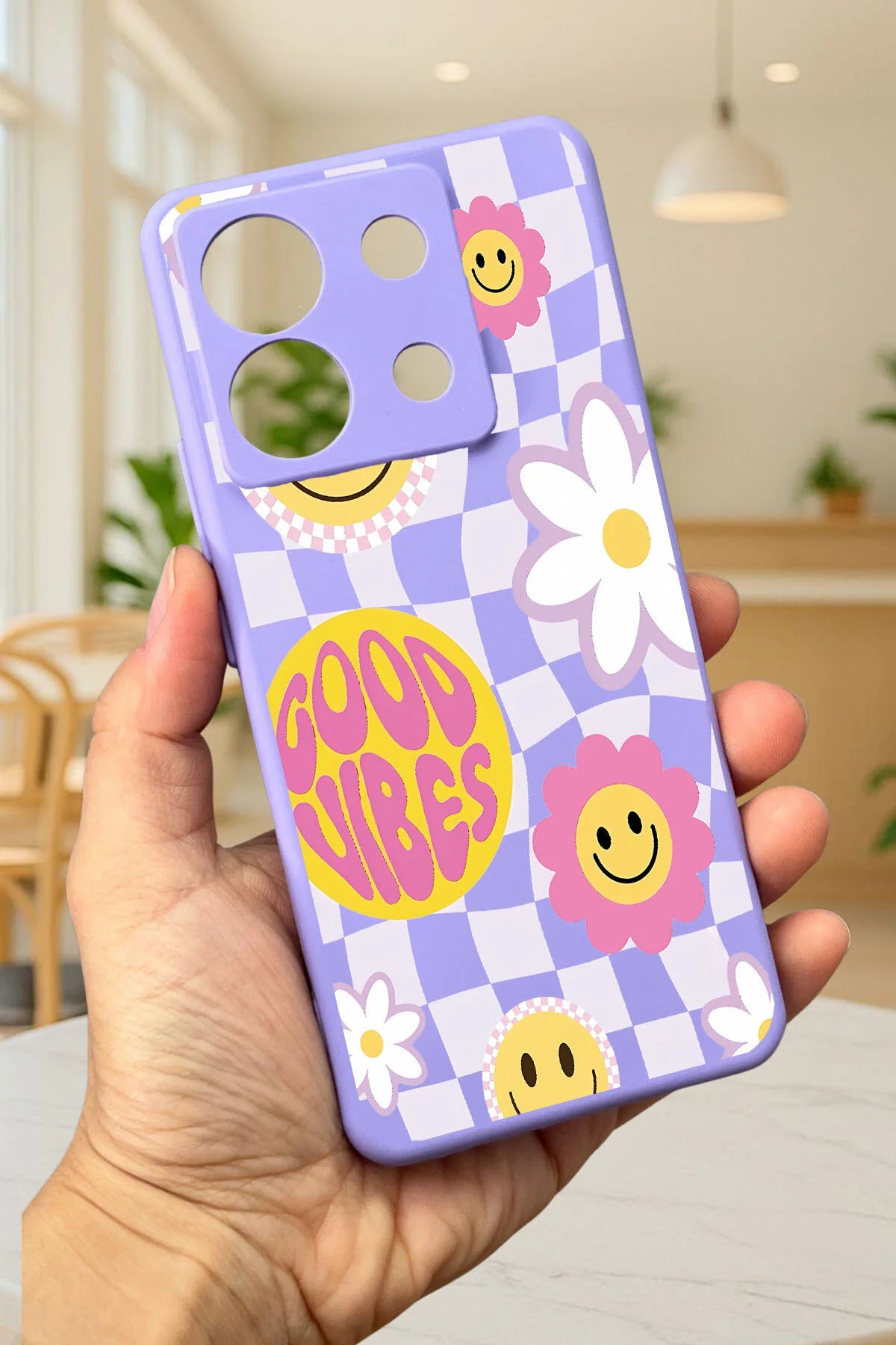 Xiaomi Redmi Note 13 Pro 5G GOOD VİBES Silikon Darbe Emici Klasik Korumalı Rubber Kılıf