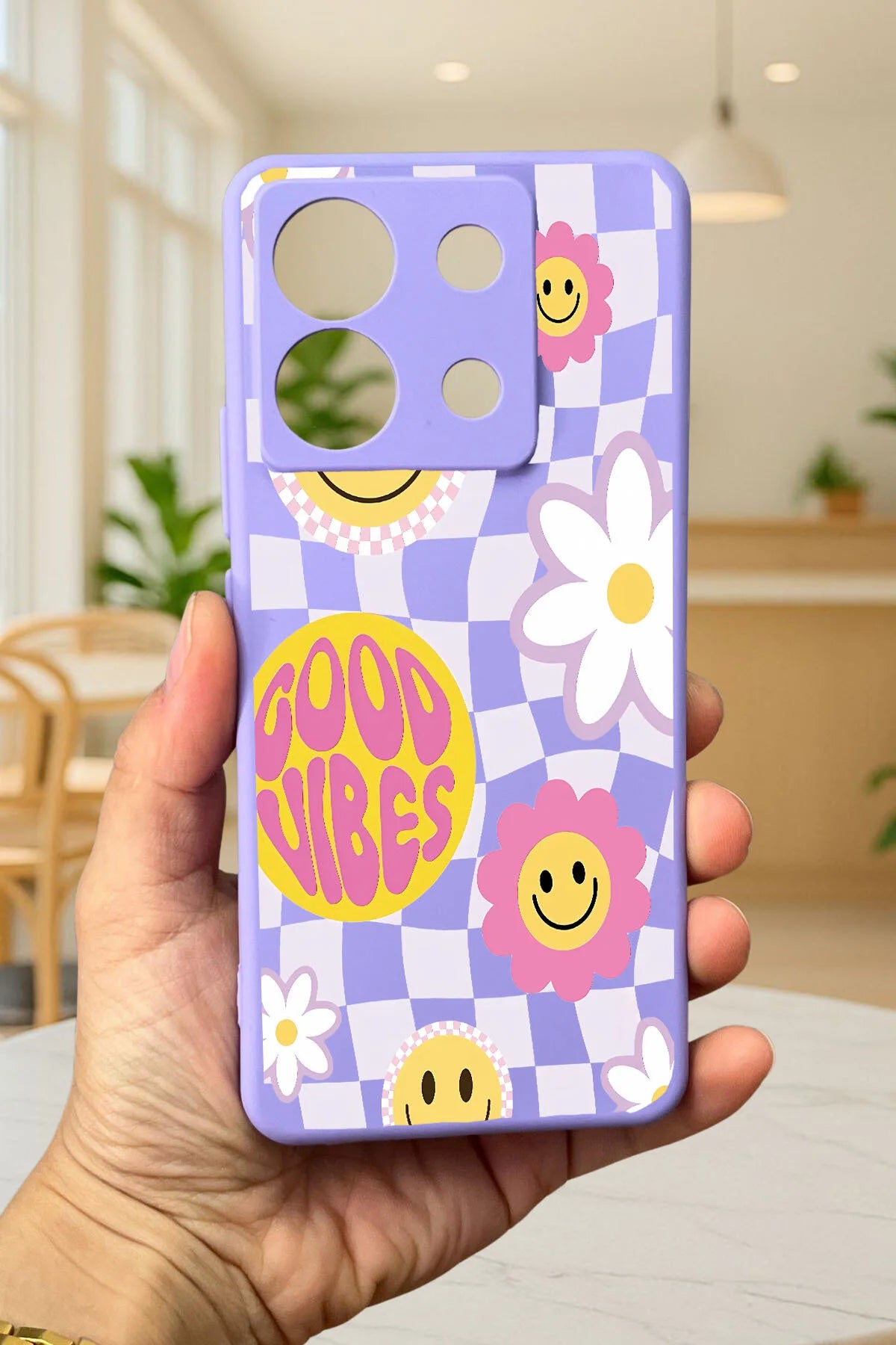 Xiaomi Redmi Note 13 Pro 5G GOOD VİBES Silikon Darbe Emici Klasik Korumalı Rubber Kılıf