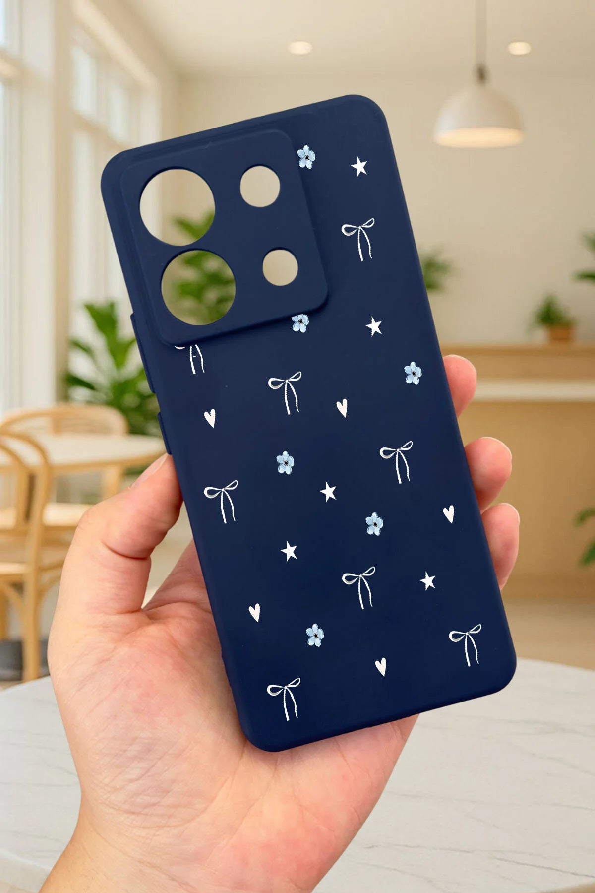 Xiaomi Redmi Note 13 Pro 5G MİNİ FİYONK DESENLİ Silikon Darbe Emici Klasik Korumalı Rubber Kılıf