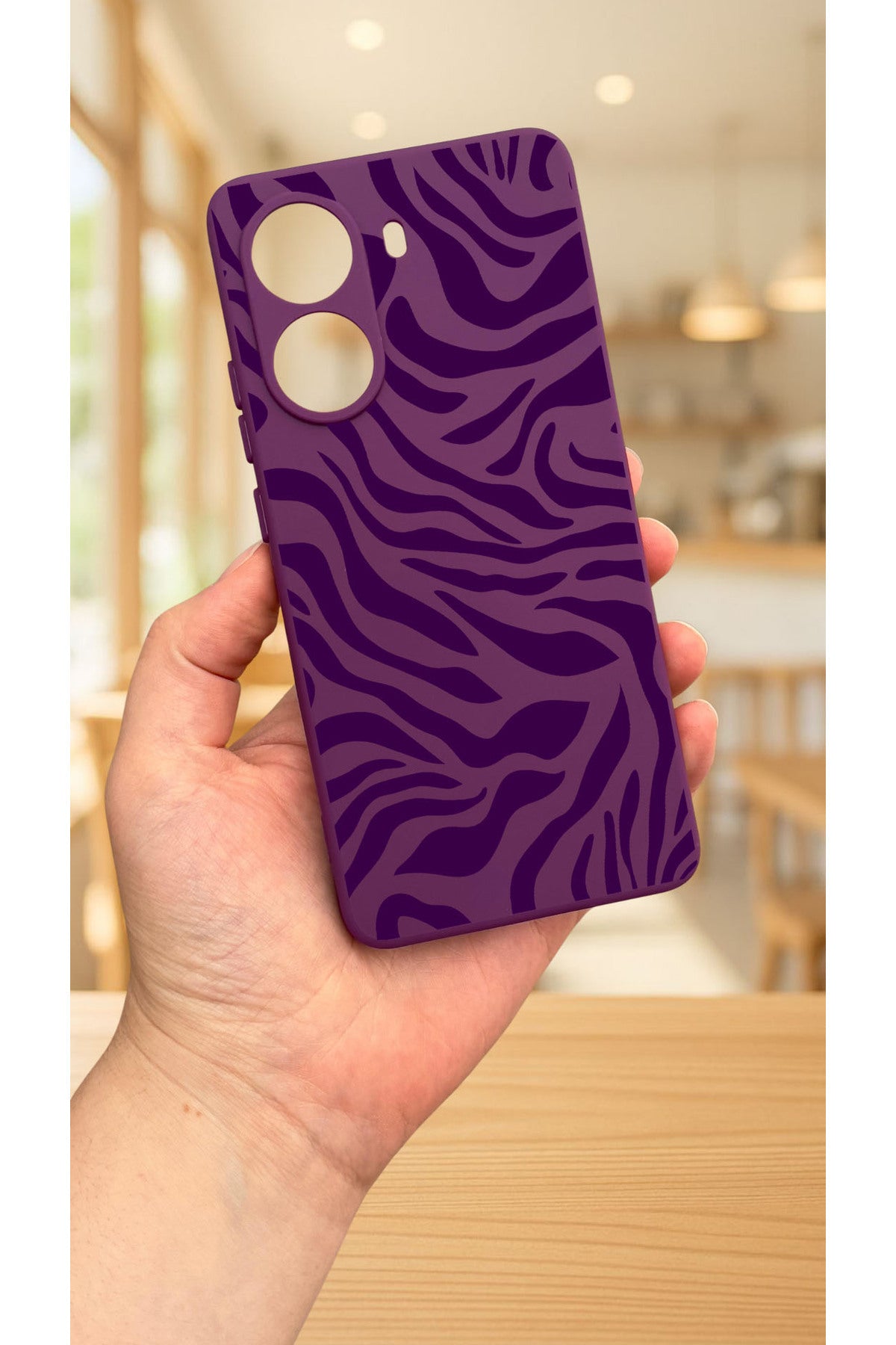 Xiaomi POCO X7 PRO ZEBRA DESENLİ Silikon Darbe Emici Klasik Korumalı Rubber Kılıf