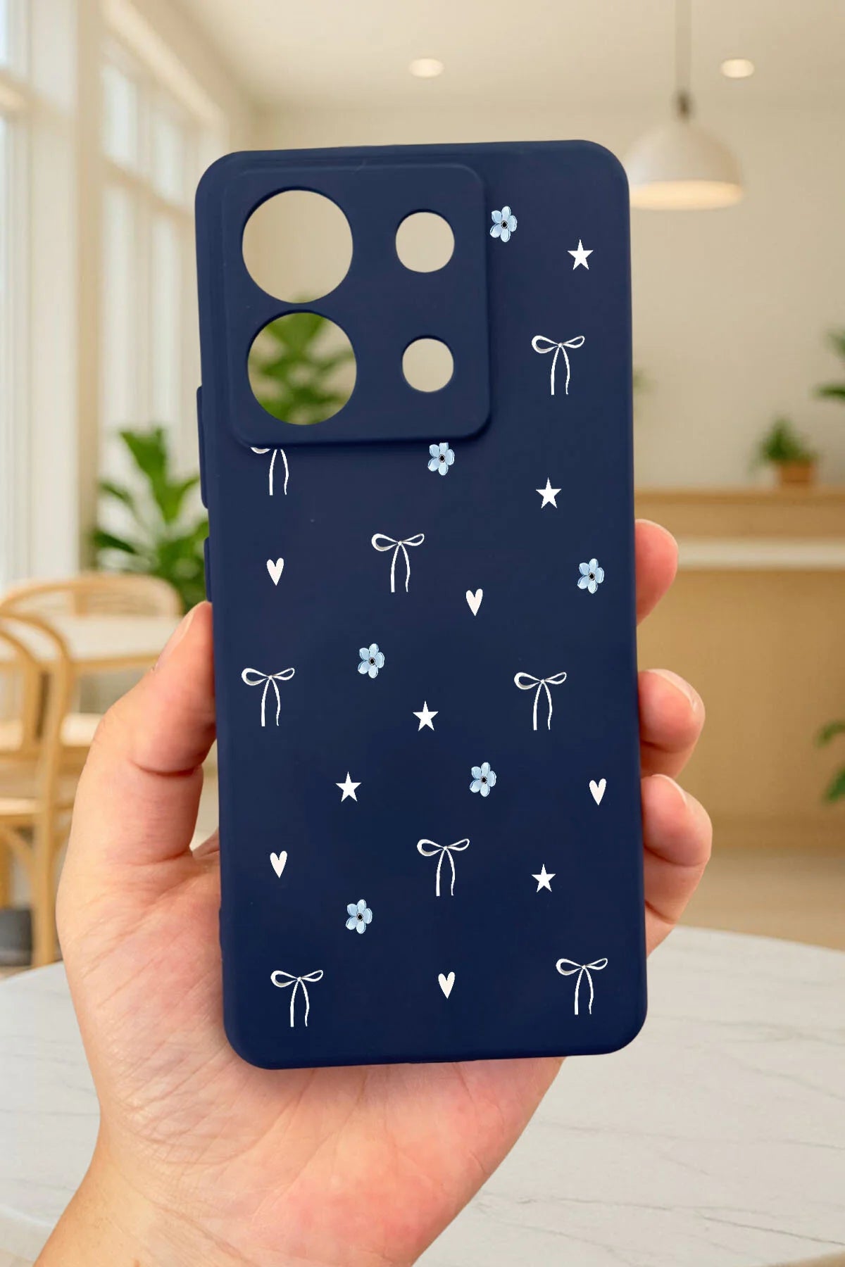 Xiaomi Redmi Note 13 Pro 5G MİNİ FİYONK DESENLİ Silikon Darbe Emici Klasik Korumalı Rubber Kılıf