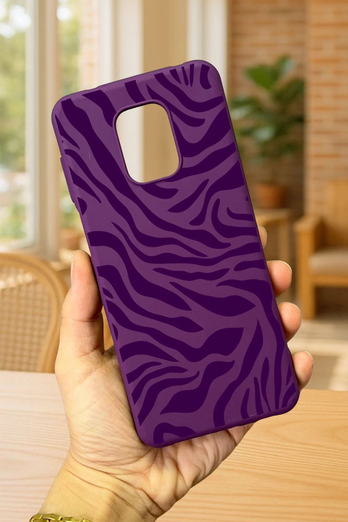 Xiaomi Redmi Note 9 Pro/9S Uyumlu ZEBRA DESENLİ Silikon Darbe Emici Klasik Korumalı Rubber Kılıf