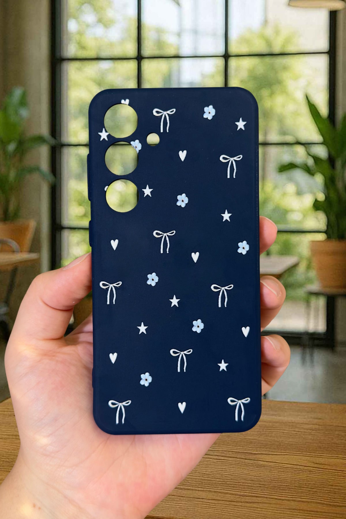 Samsung Galaxy S24 - MİNİ FİYONK DESENLİ Silikon Darbe Emici Klasik Korumalı Rubber Kılıf