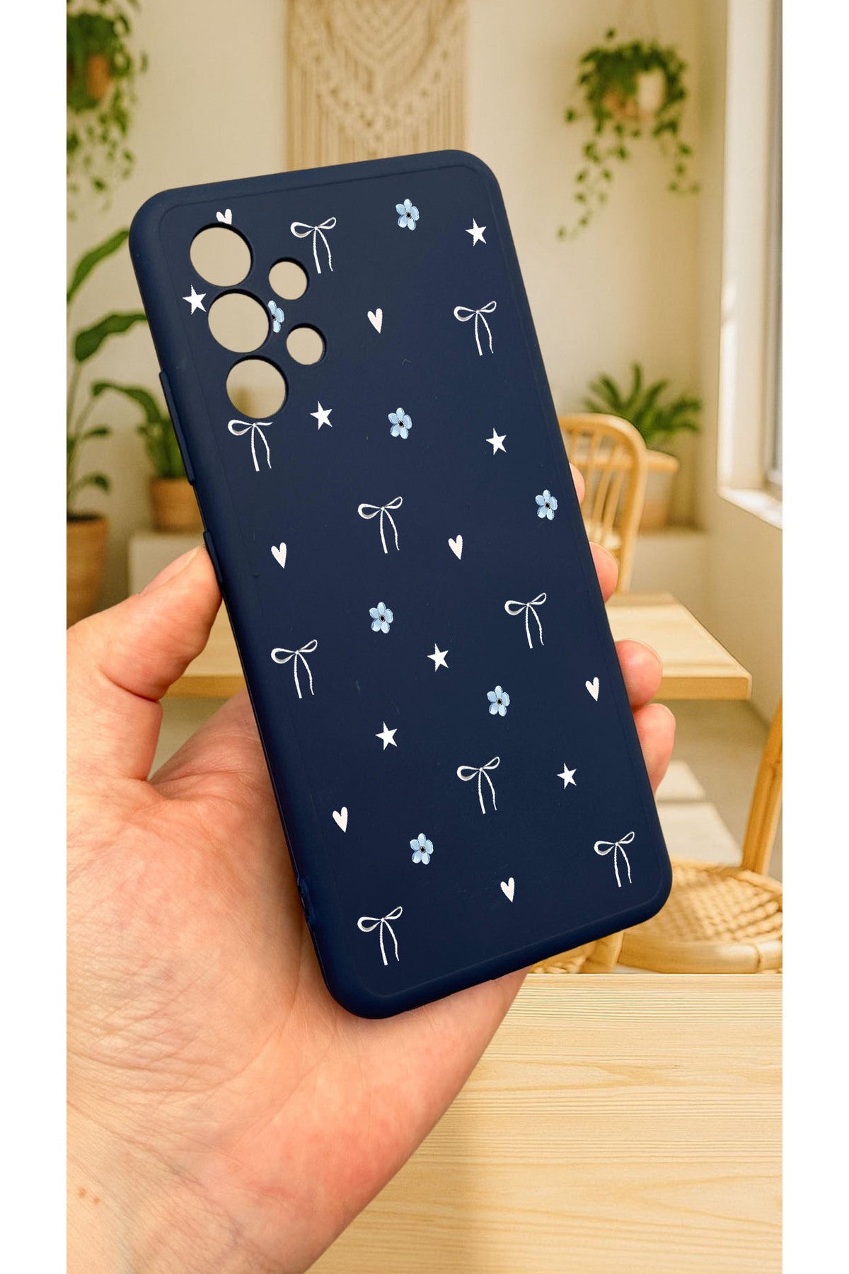 Samsung Galaxy A32-MİNİ FİYONKDESENLİ Silikon Darbe Emici Klasik Korumalı Rubber Kılıf